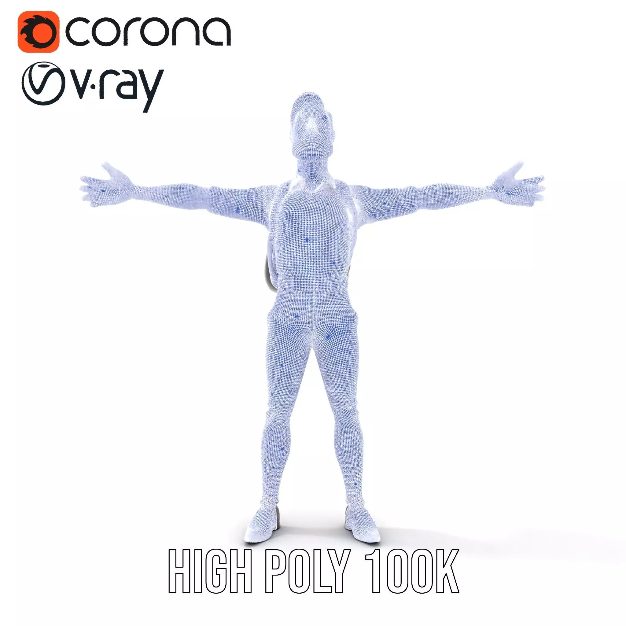 Casual Male Character with Floral Shirt Model Pack Low-poly 3D model_34