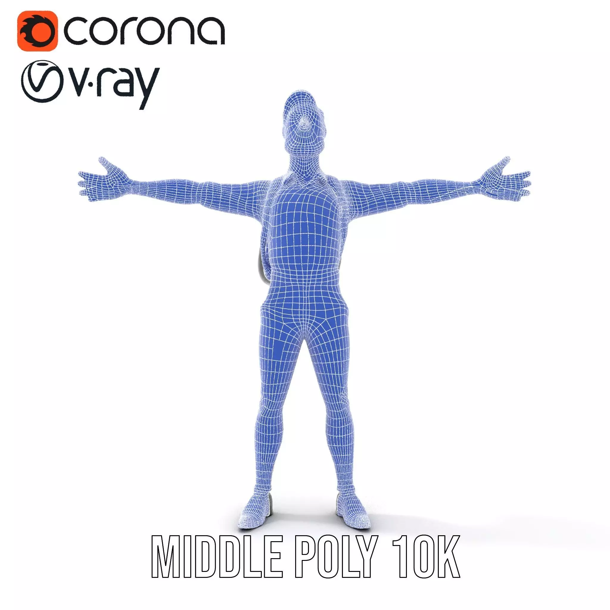 Casual Male Character with Floral Shirt Model Pack Low-poly 3D model_27