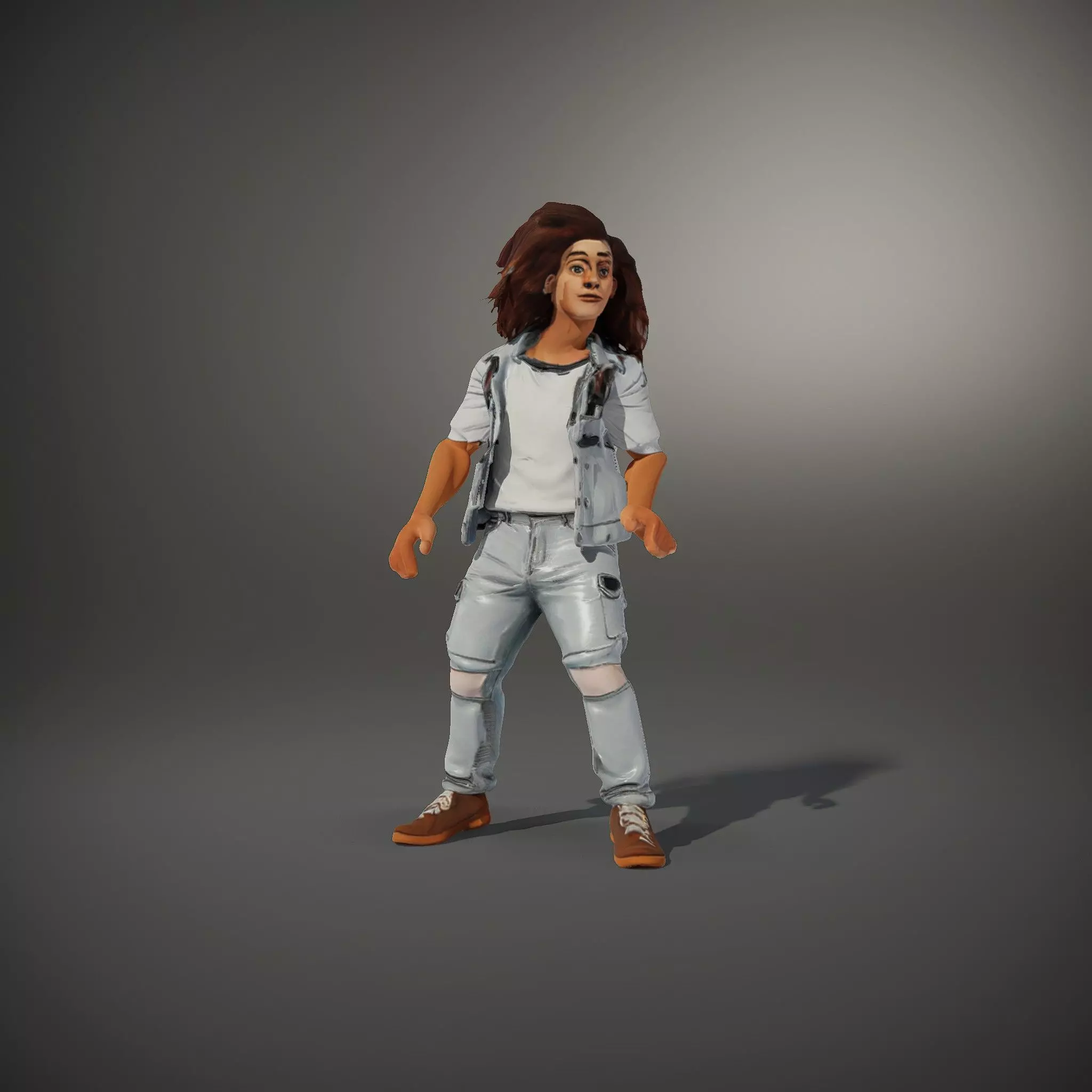 Realistic Teen Character Model Pack with Casual Outfit Low-poly 3D model_35
