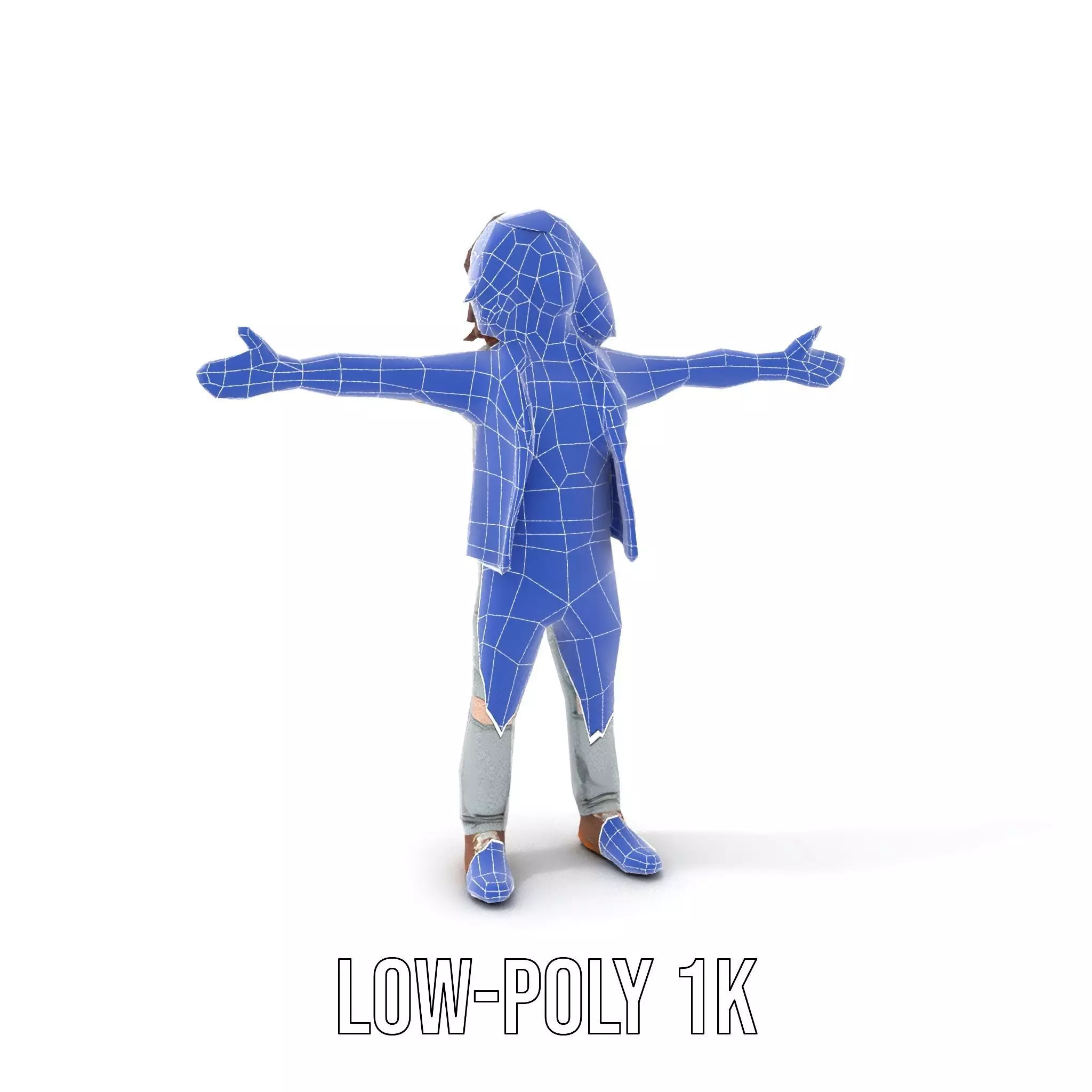 Realistic Teen Character Model Pack with Casual Outfit Low-poly 3D model_23