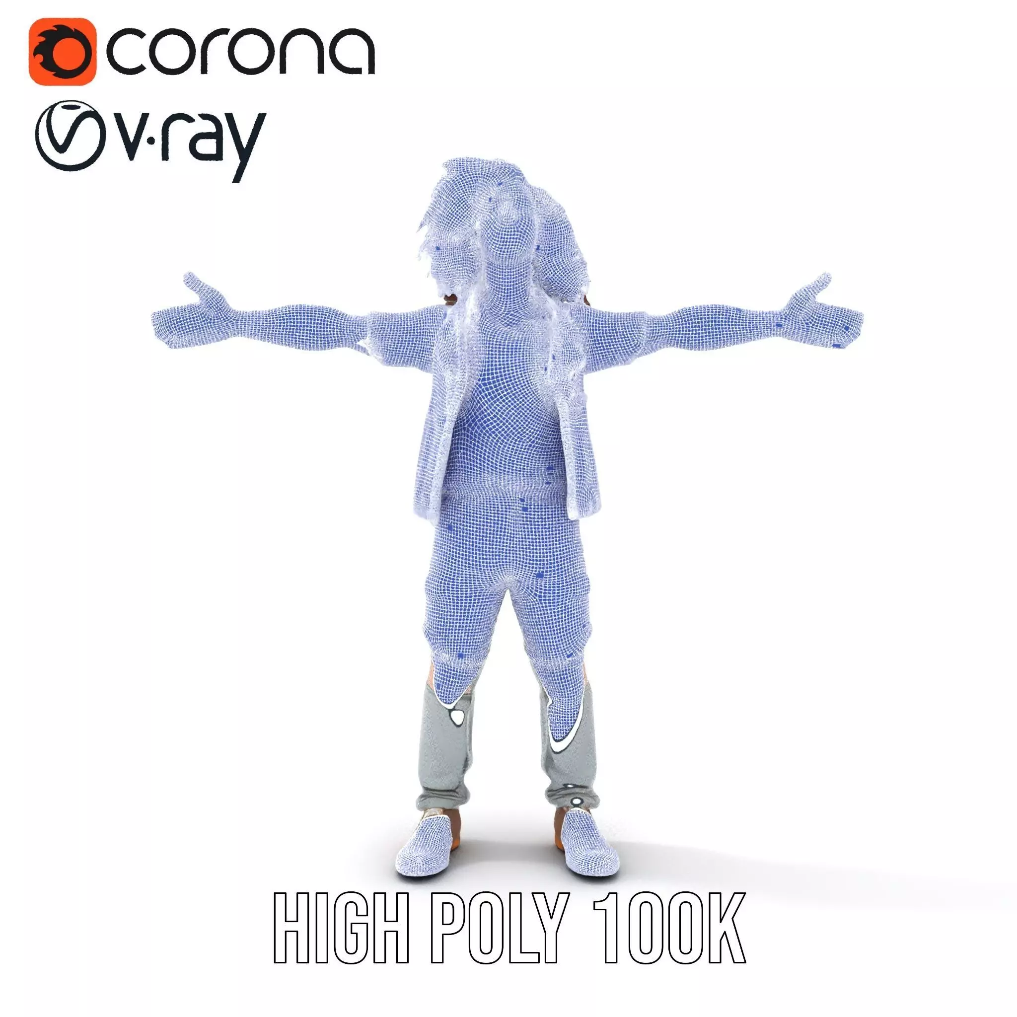 Realistic Teen Character Model Pack with Casual Outfit Low-poly 3D model_21