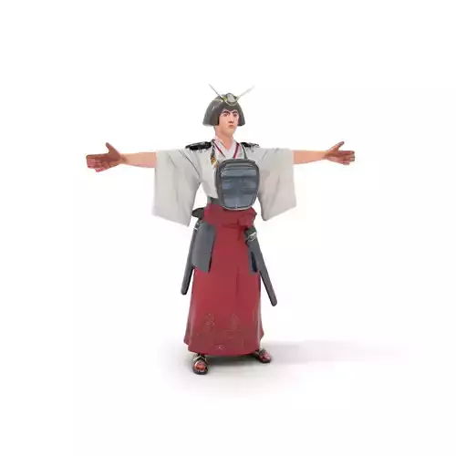 Samurai Armor Character Model Pack Low-poly 3D model