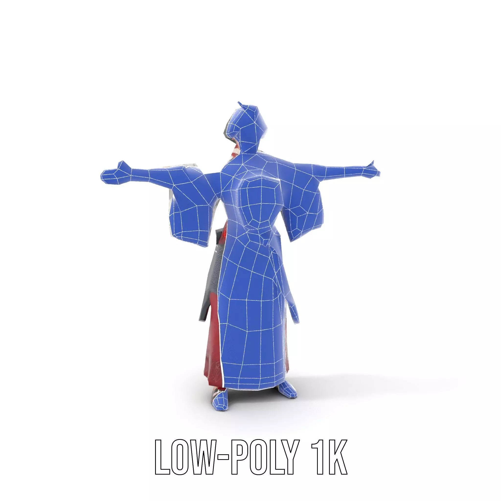 Samurai Armor Character Model Pack Low-poly 3D model_16