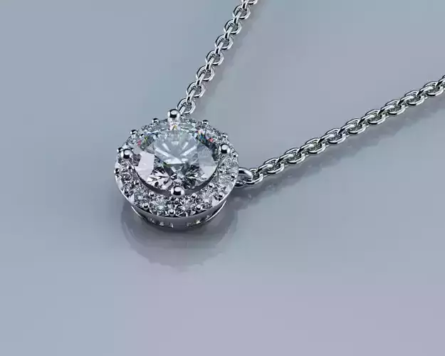 Icon Round Diamond  6mm Pendant