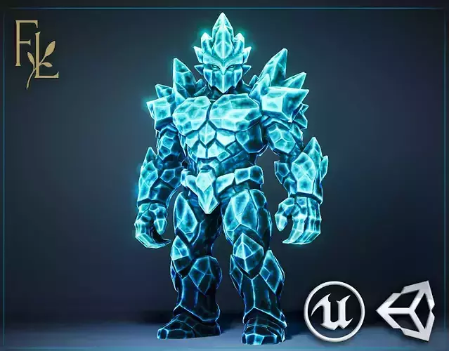 Crystal Golem - Game ready character