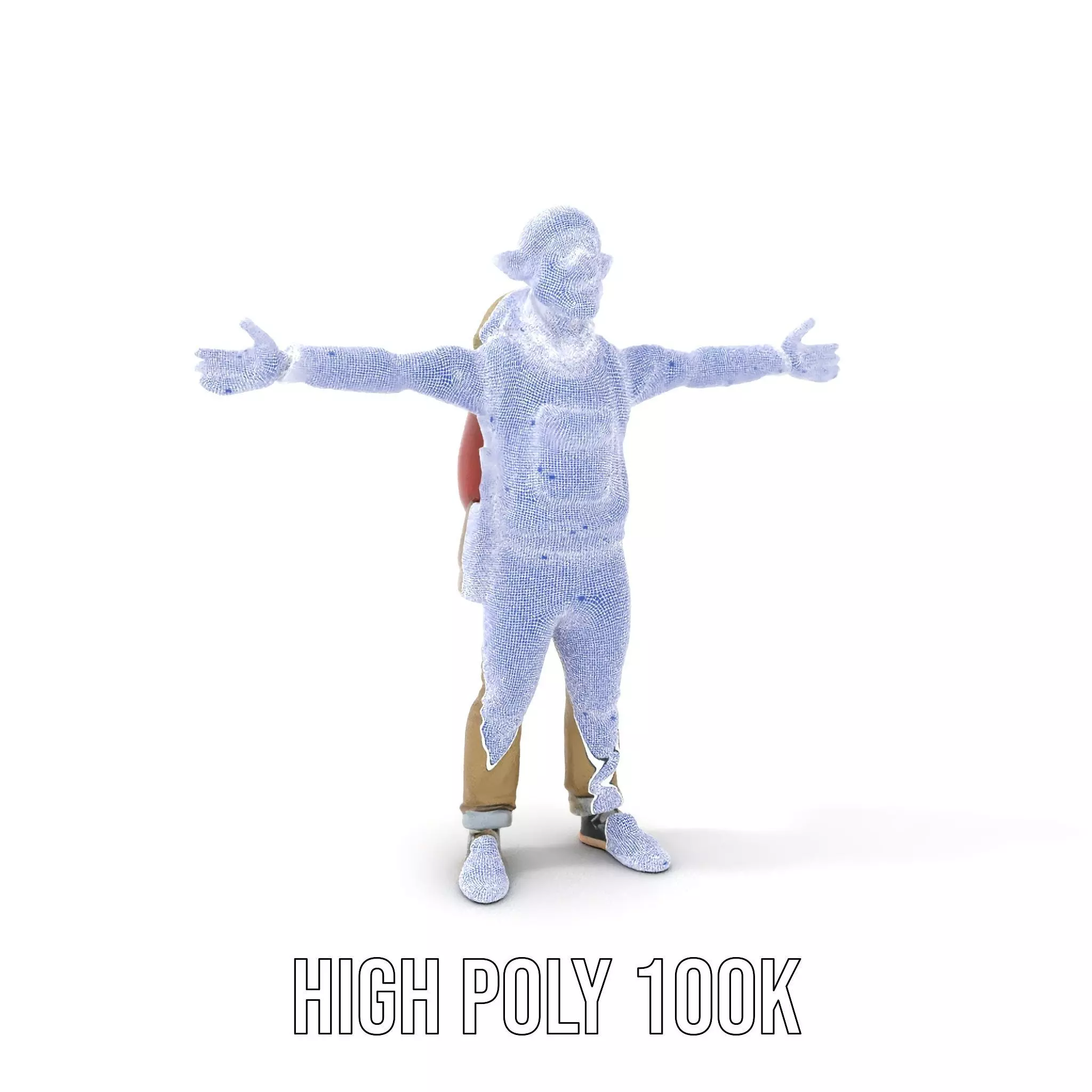 Fantasy Character Model Pack with Backpack Low-poly 3D model_4