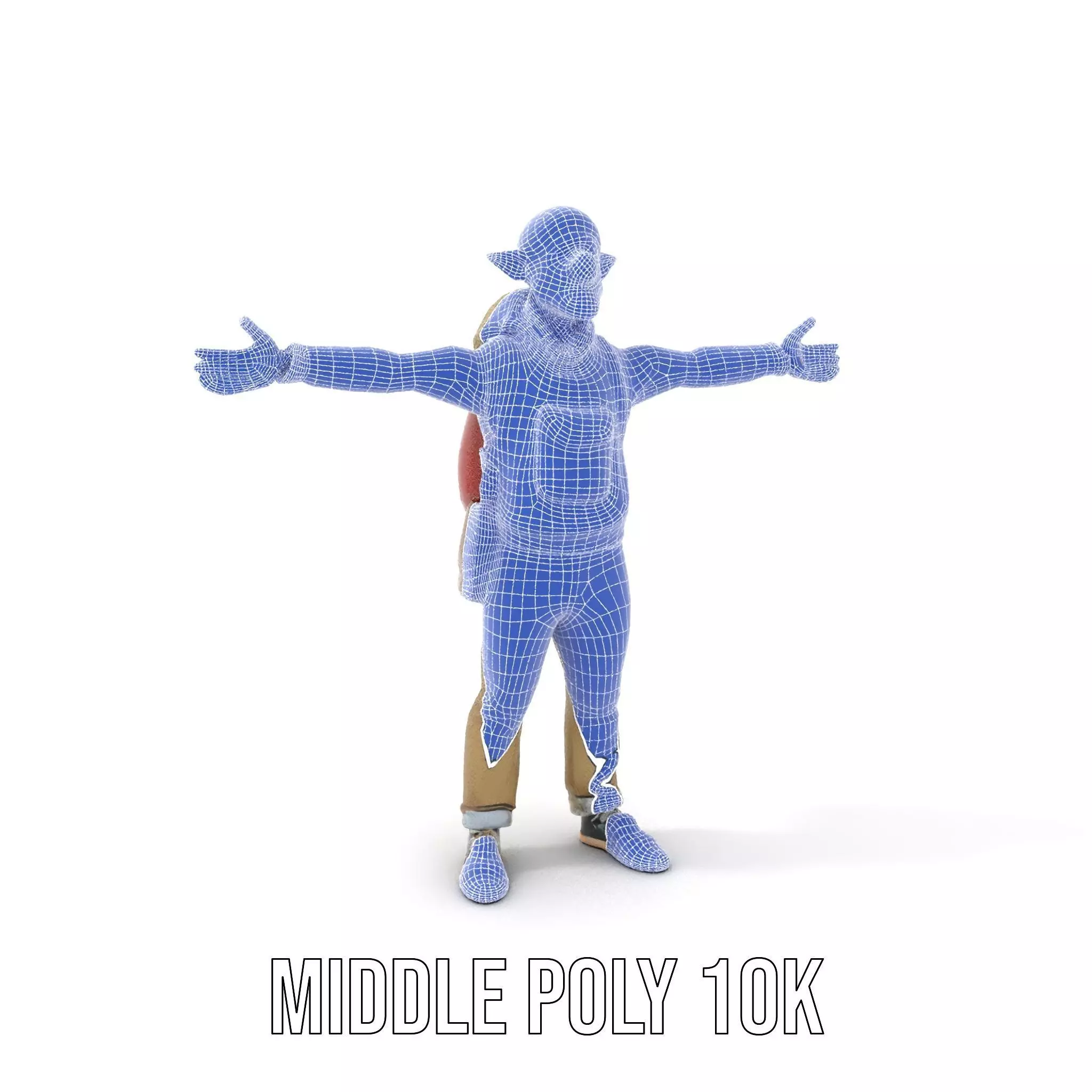 Fantasy Character Model Pack with Backpack Low-poly 3D model_20