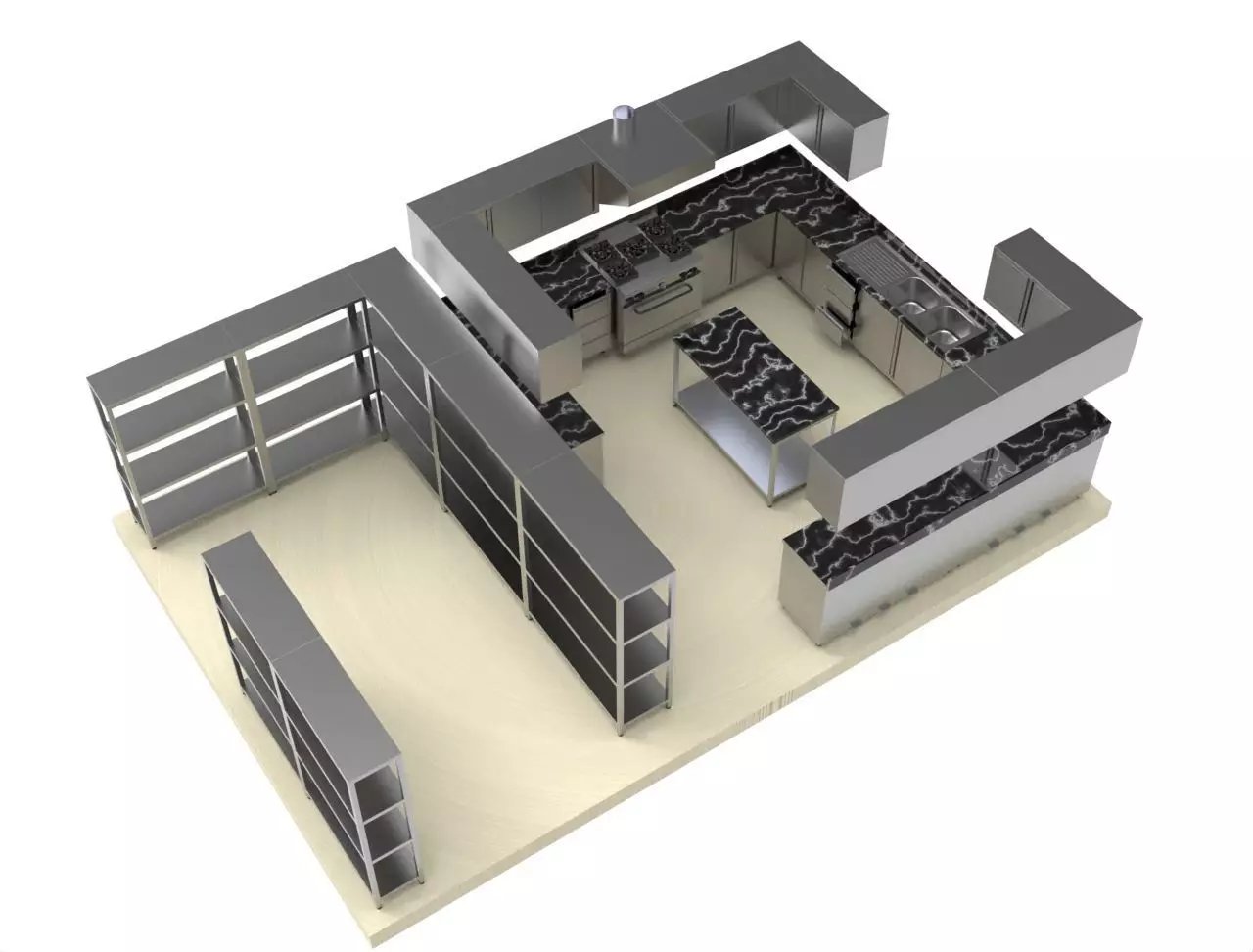 KITCHEN -STORE 5 3D model_0