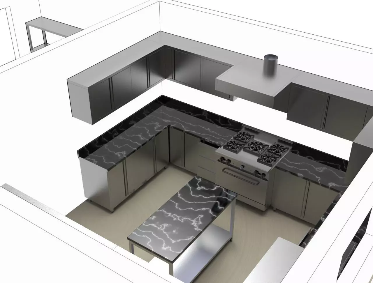 KITCHEN -STORE 5 3D model_8