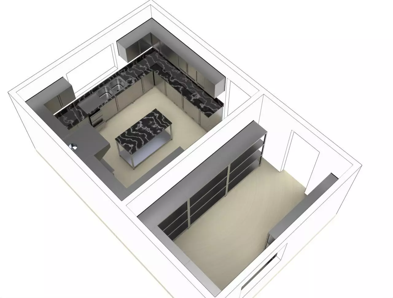 KITCHEN -STORE 5 3D model_12