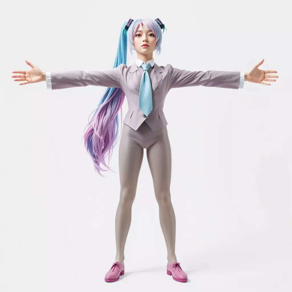 Anime Business Character Model Pack Low-poly 3D model_2