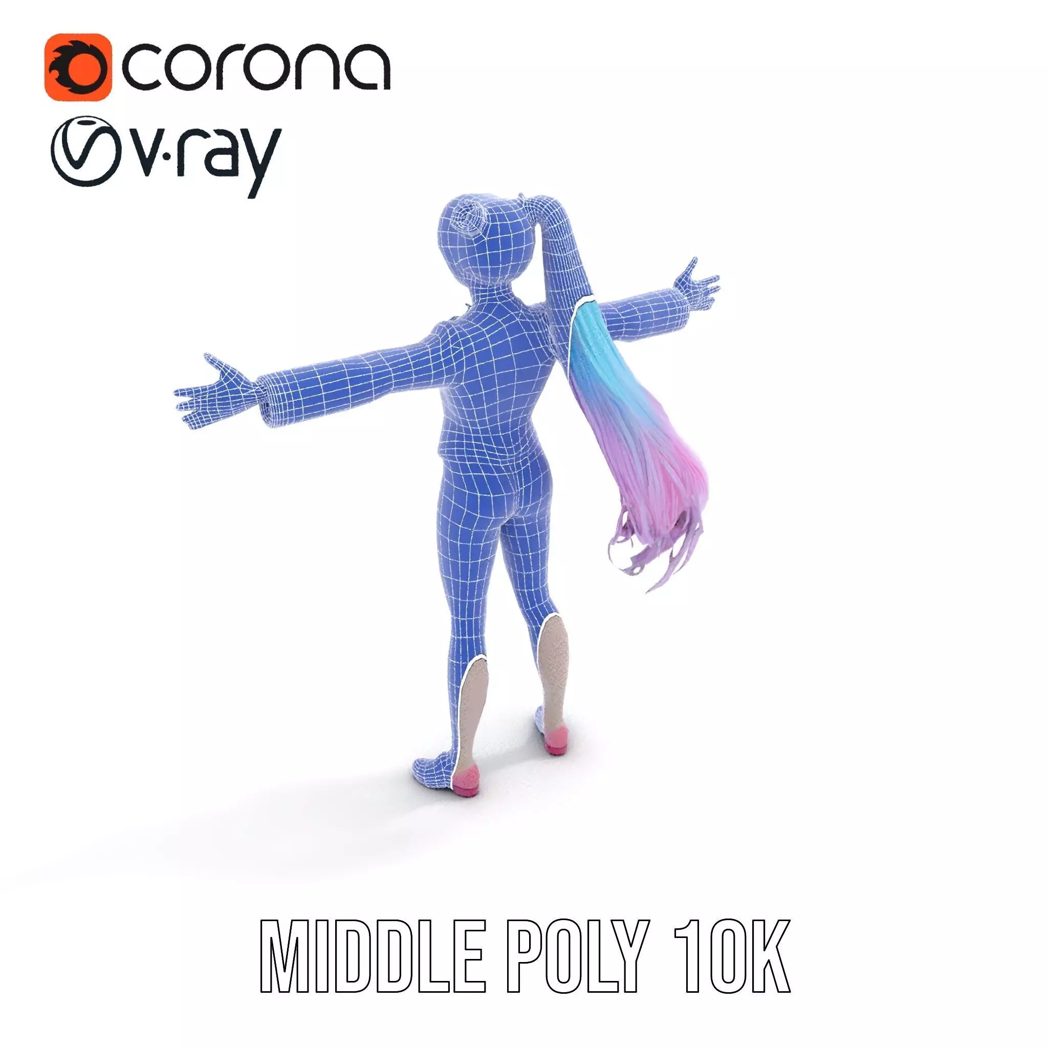 Anime Business Character Model Pack Low-poly 3D model_18