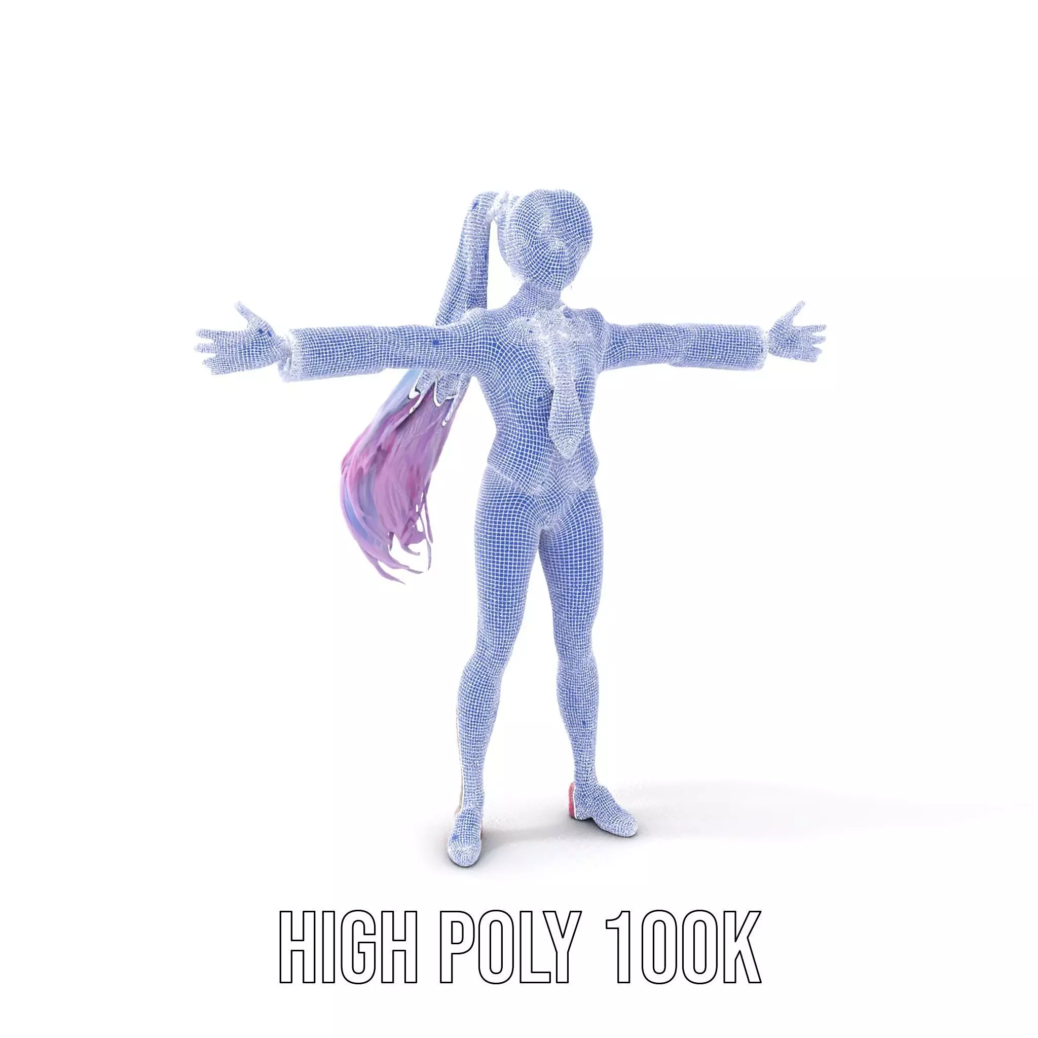 Anime Business Character Model Pack Low-poly 3D model_4