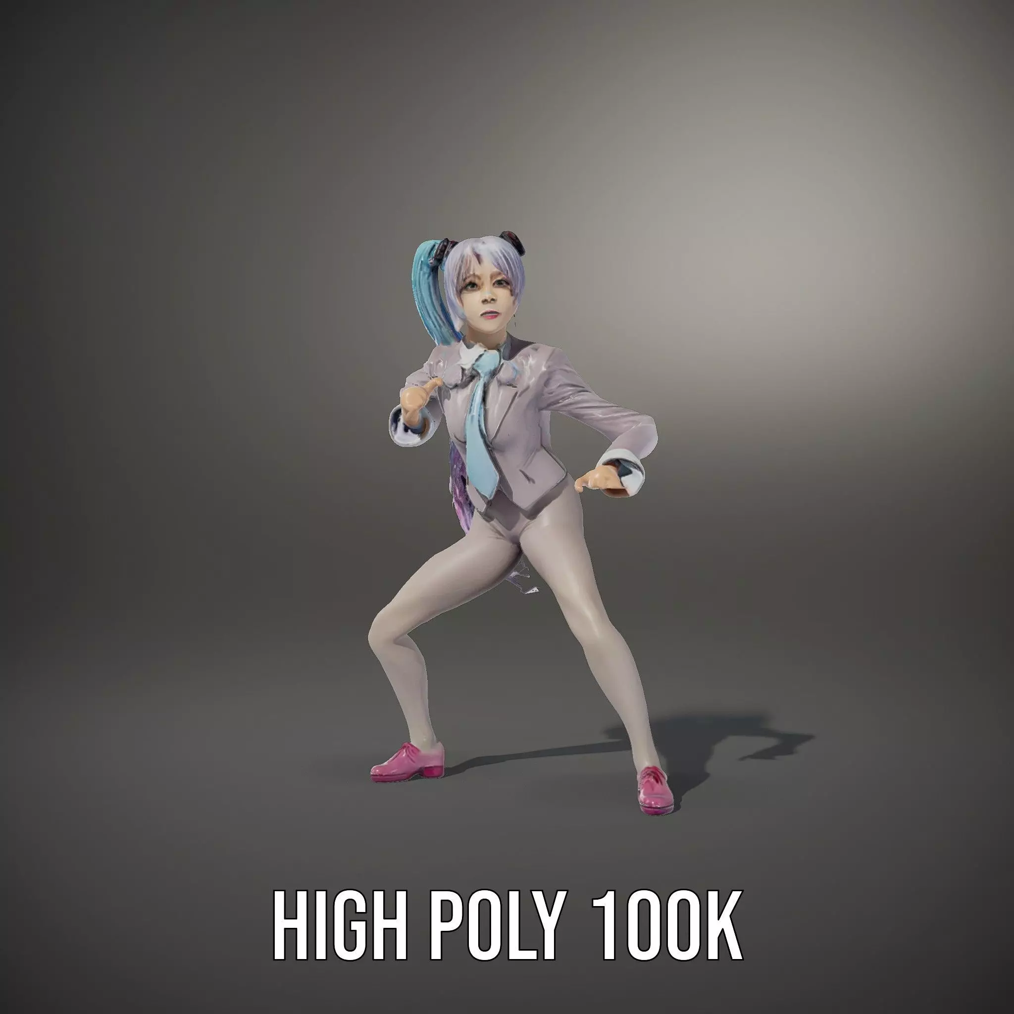 Anime Business Character Model Pack Low-poly 3D model_23