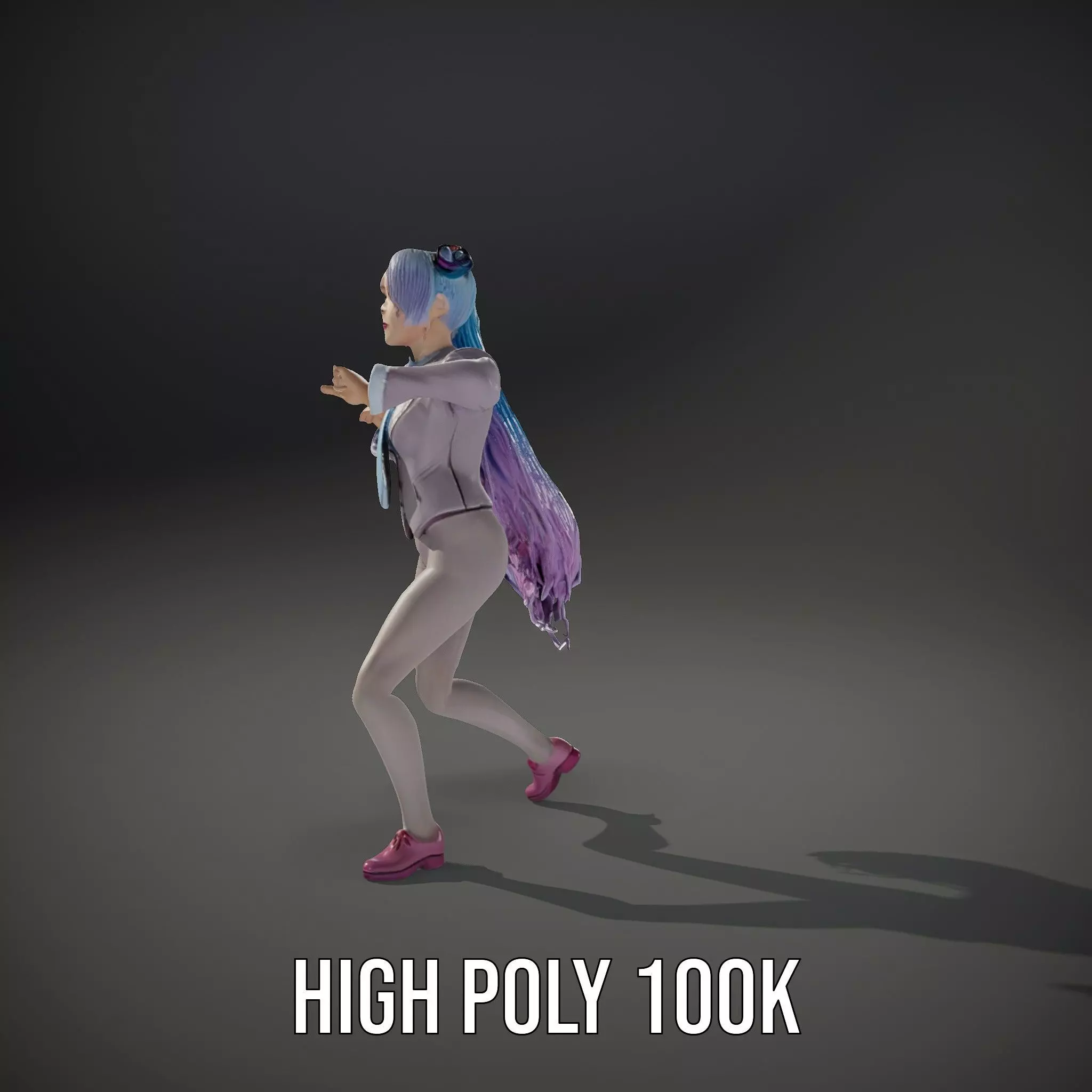 Anime Business Character Model Pack Low-poly 3D model_26