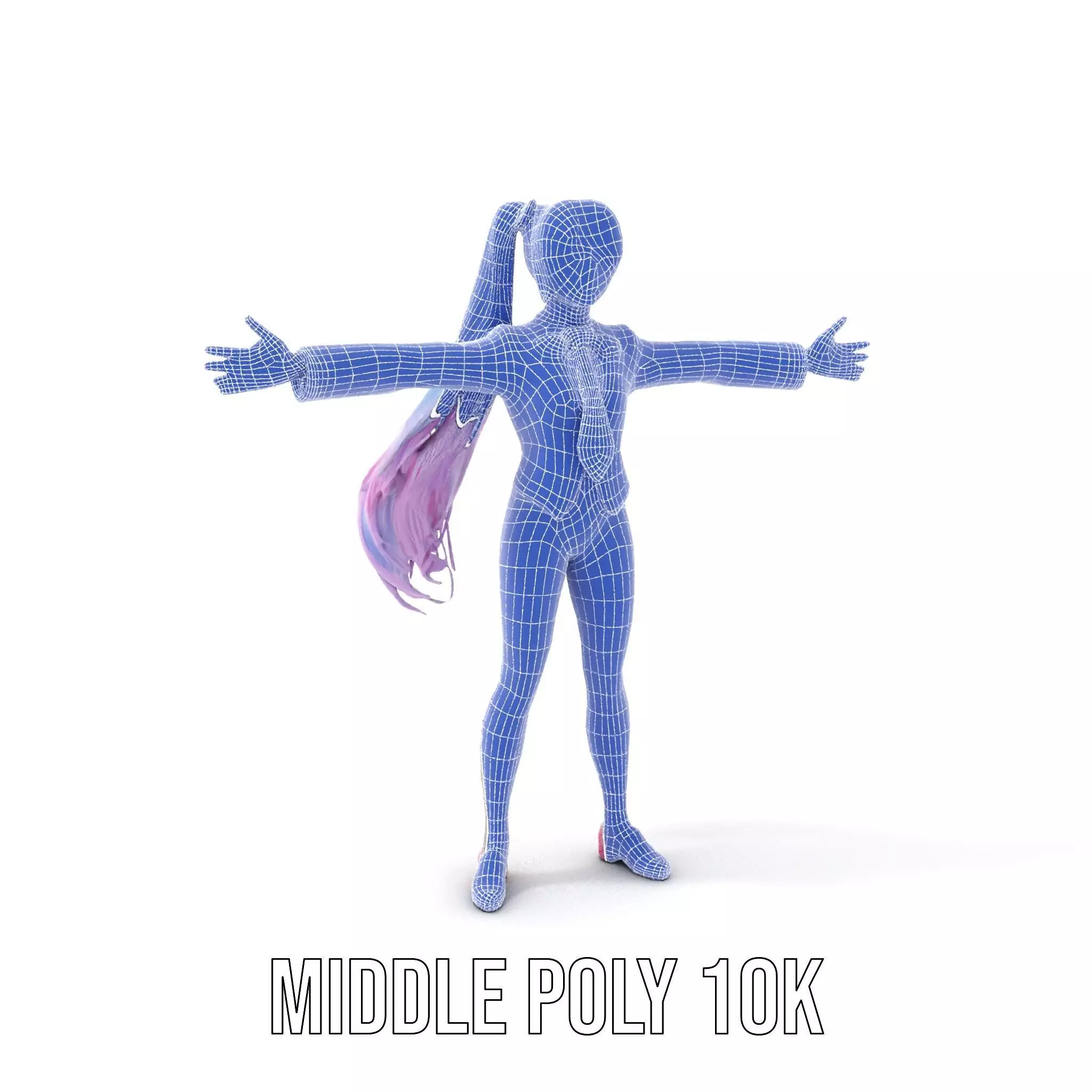 Anime Business Character Model Pack Low-poly 3D model_27