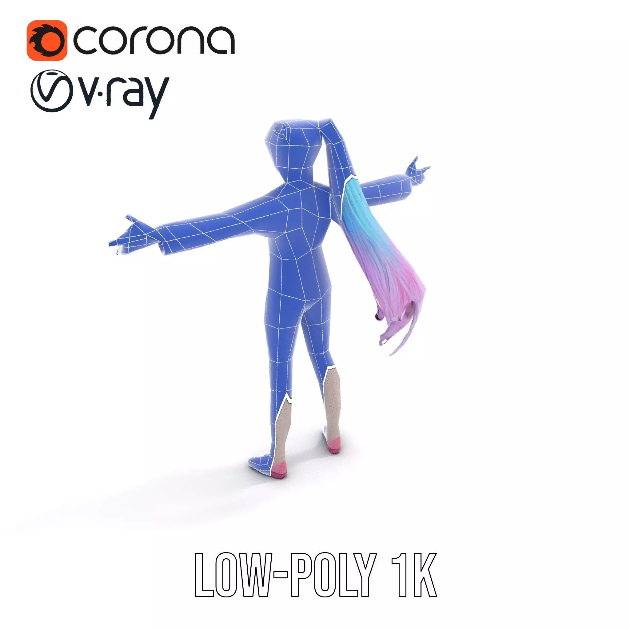 Anime Business Character Model Pack Low-poly 3D model_30