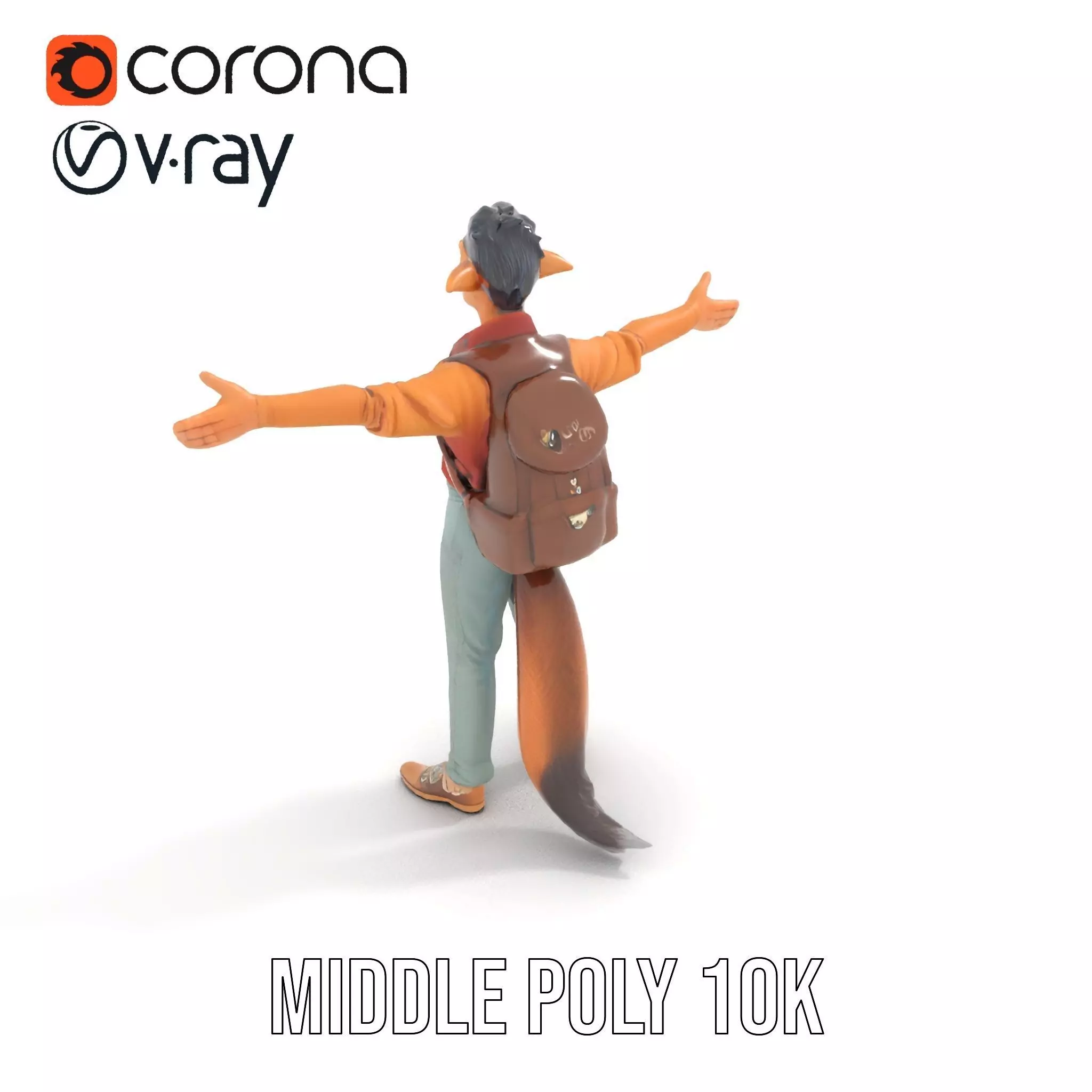 Fantasy Character Model Pack Stylized Anthropomorphic Creature Low-poly 3D model_15