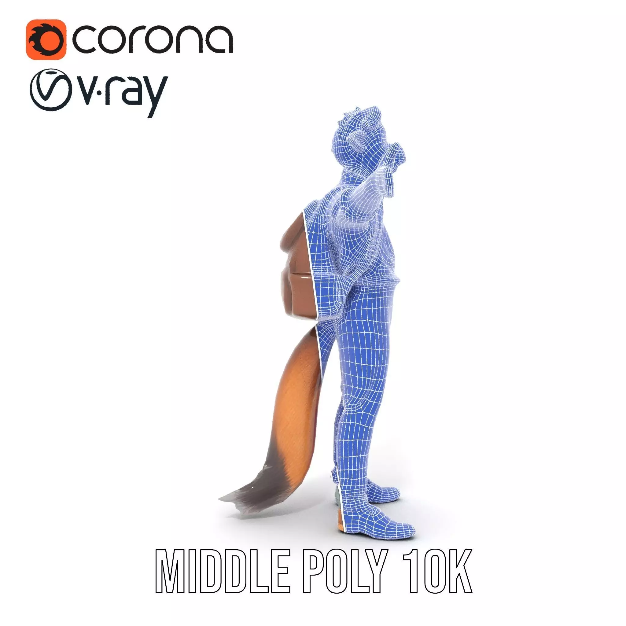 Fantasy Character Model Pack Stylized Anthropomorphic Creature Low-poly 3D model_29