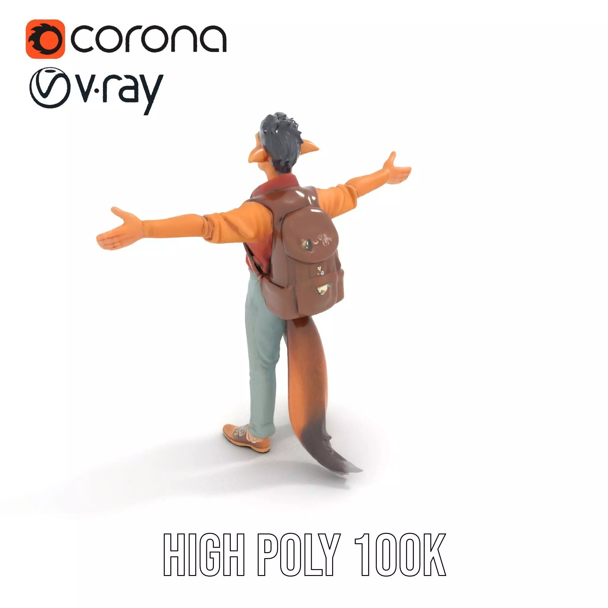 Fantasy Character Model Pack Stylized Anthropomorphic Creature Low-poly 3D model_14