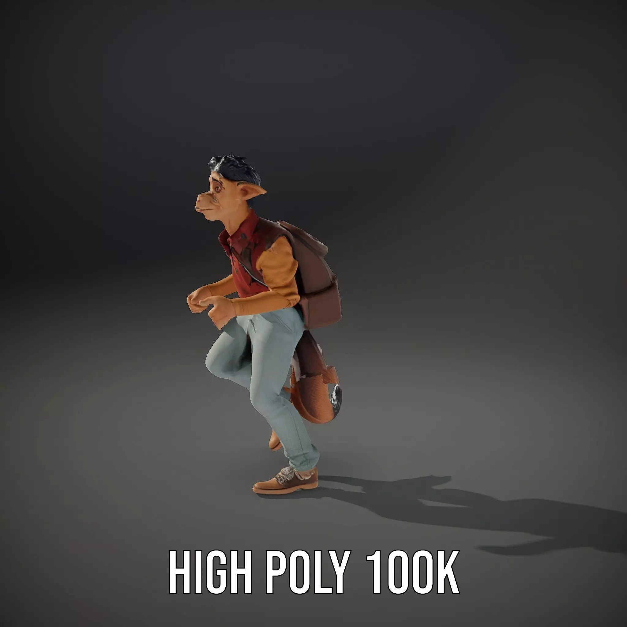 Fantasy Character Model Pack Stylized Anthropomorphic Creature Low-poly 3D model_33