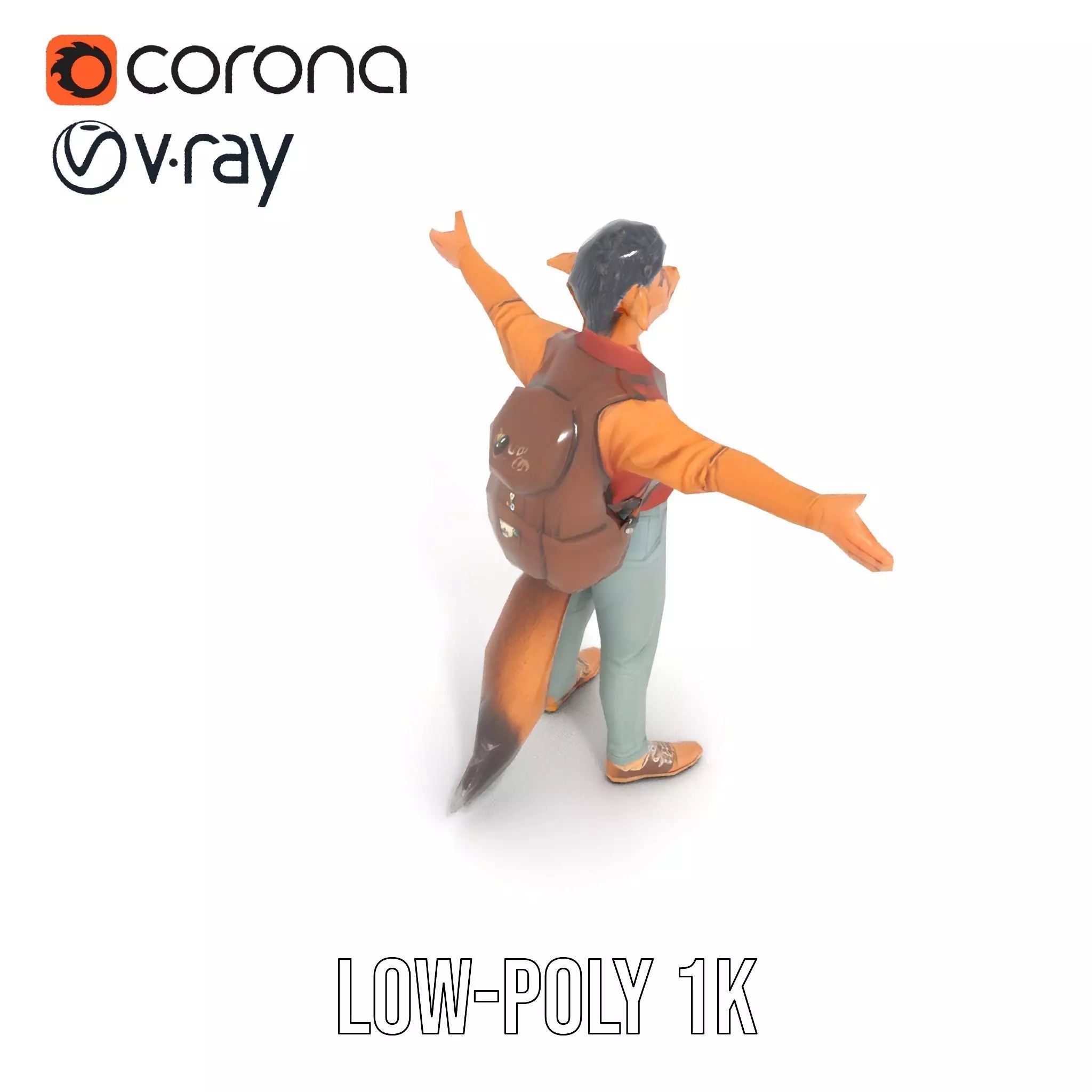 Fantasy Character Model Pack Stylized Anthropomorphic Creature Low-poly 3D model_11