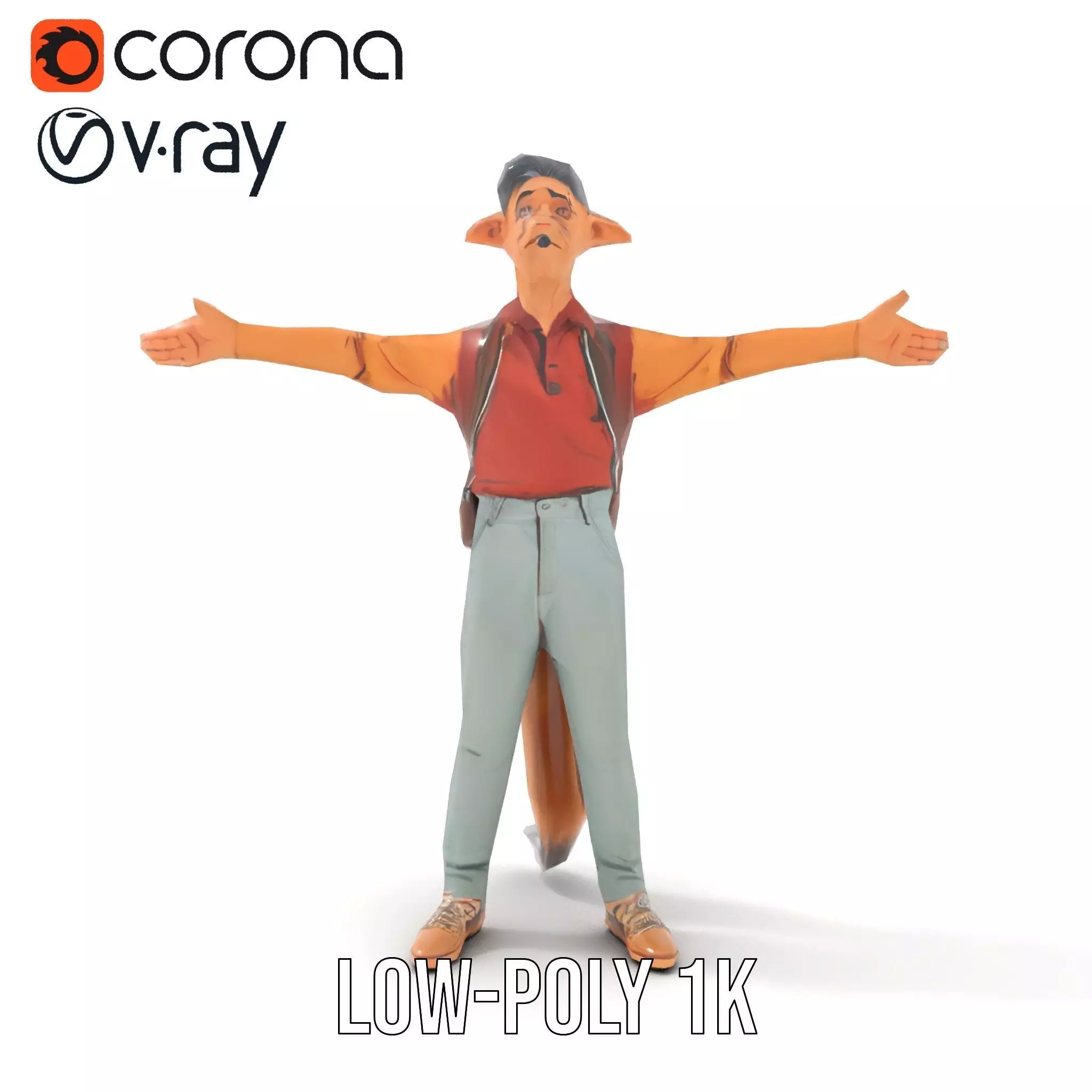 Fantasy Character Model Pack Stylized Anthropomorphic Creature Low-poly 3D model_7