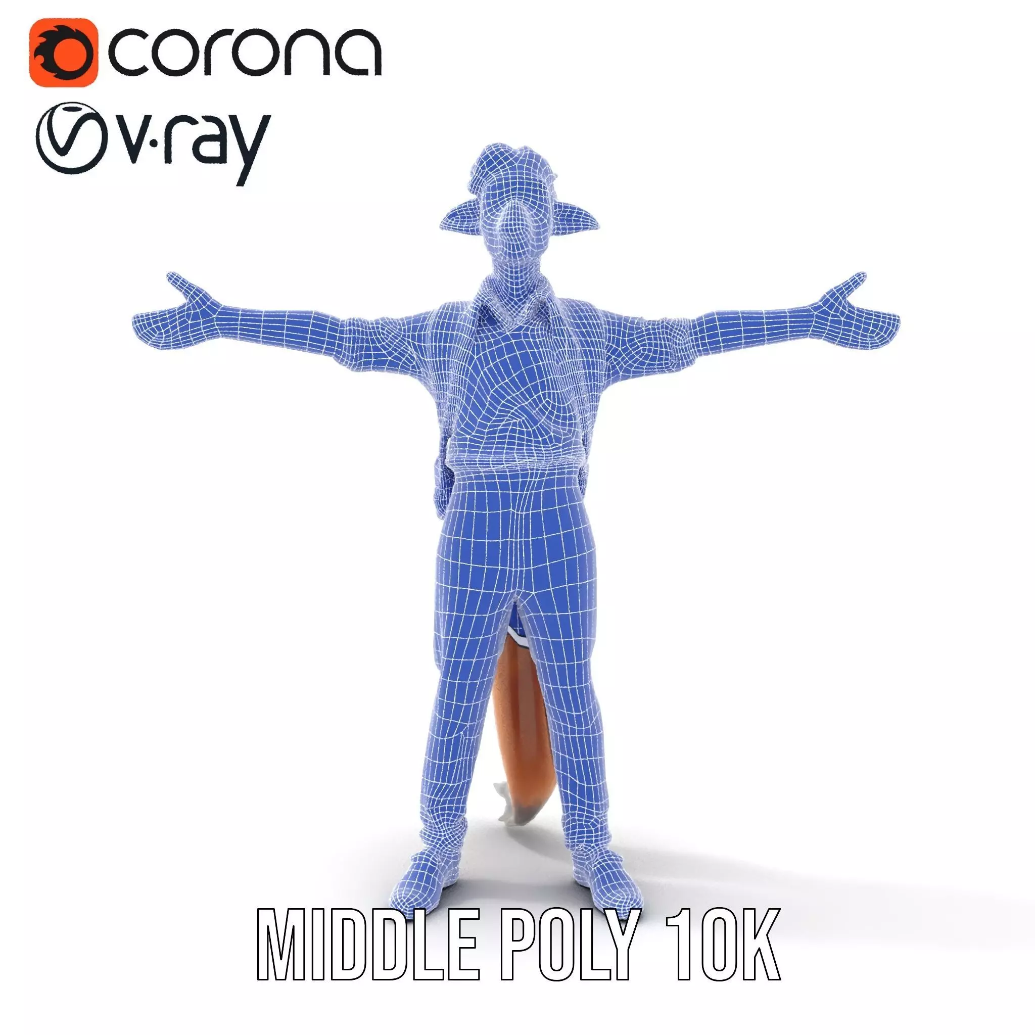 Fantasy Character Model Pack Stylized Anthropomorphic Creature Low-poly 3D model_18