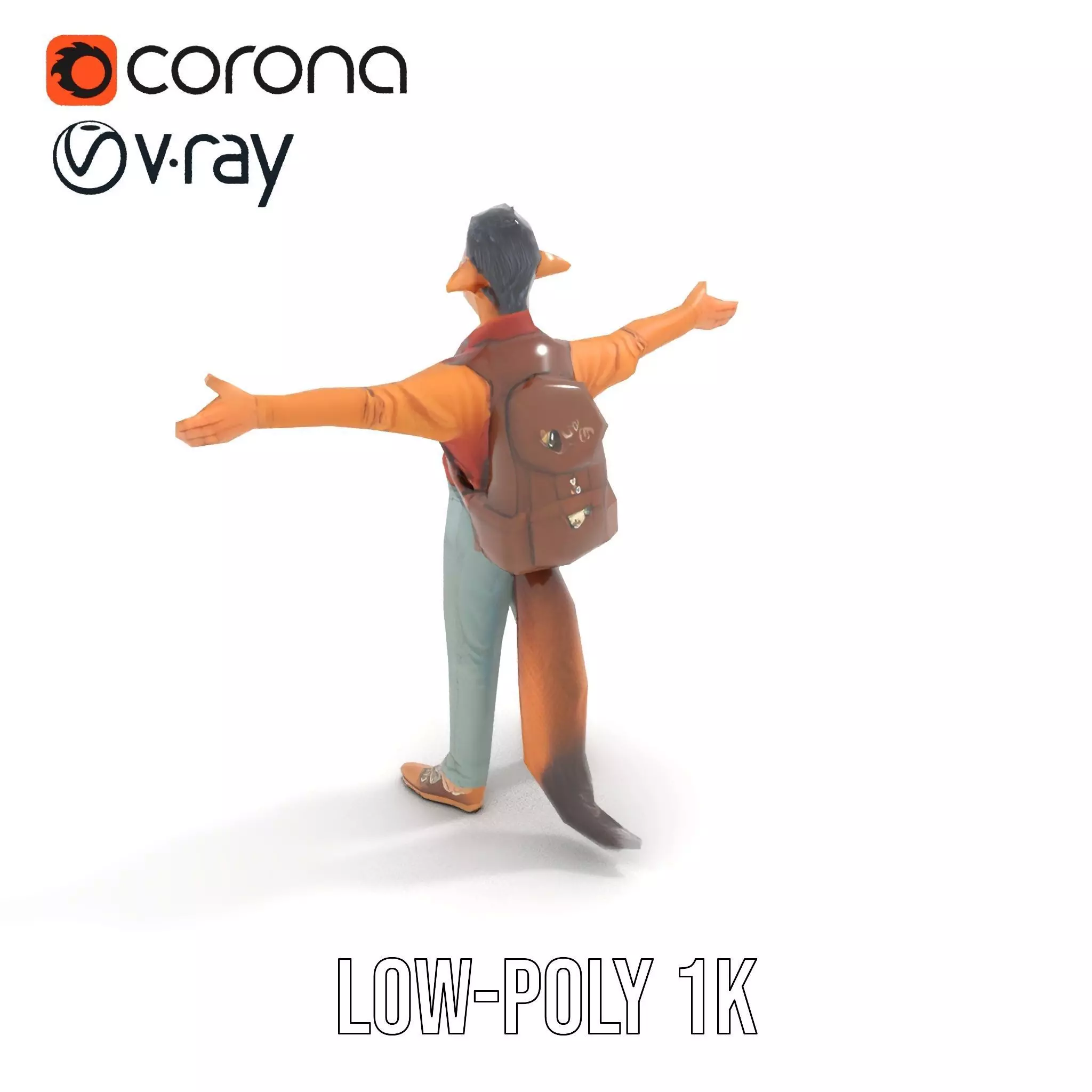 Fantasy Character Model Pack Stylized Anthropomorphic Creature Low-poly 3D model_16