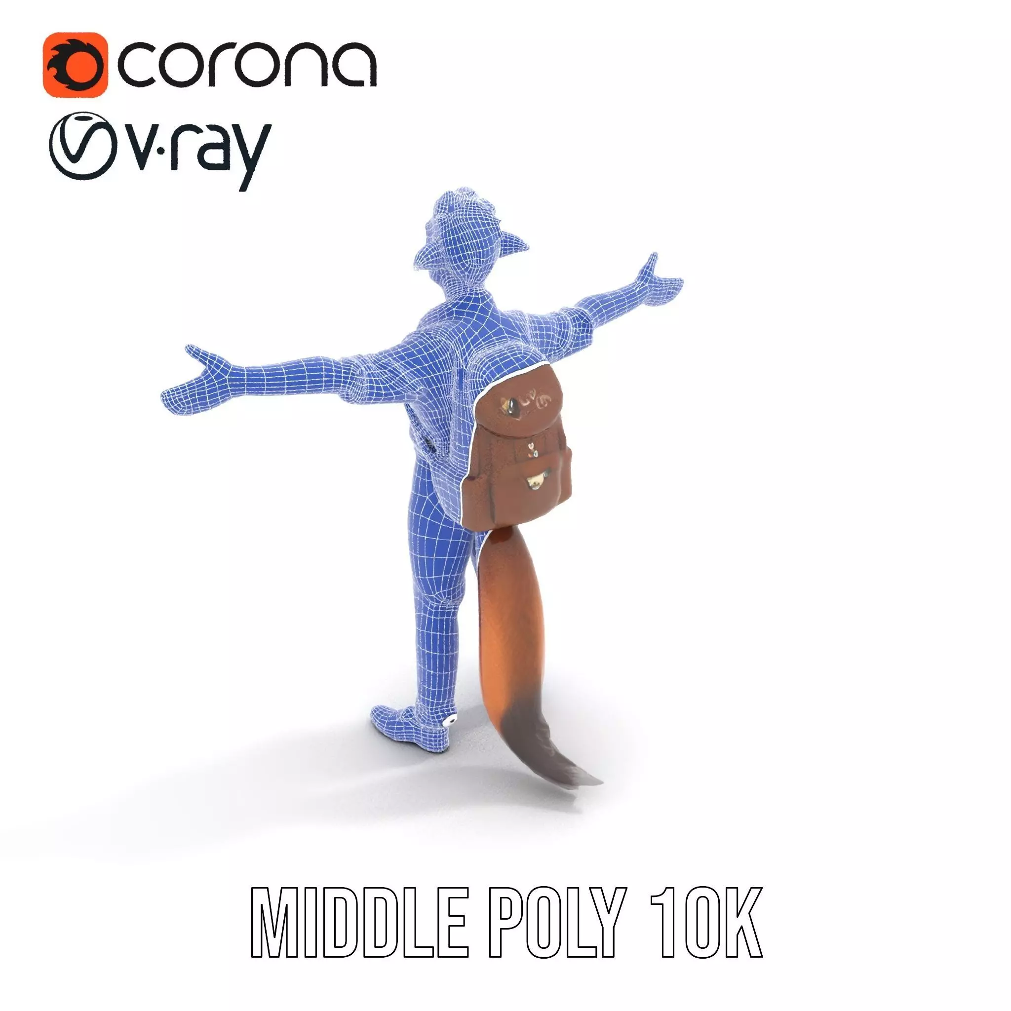 Fantasy Character Model Pack Stylized Anthropomorphic Creature Low-poly 3D model_5