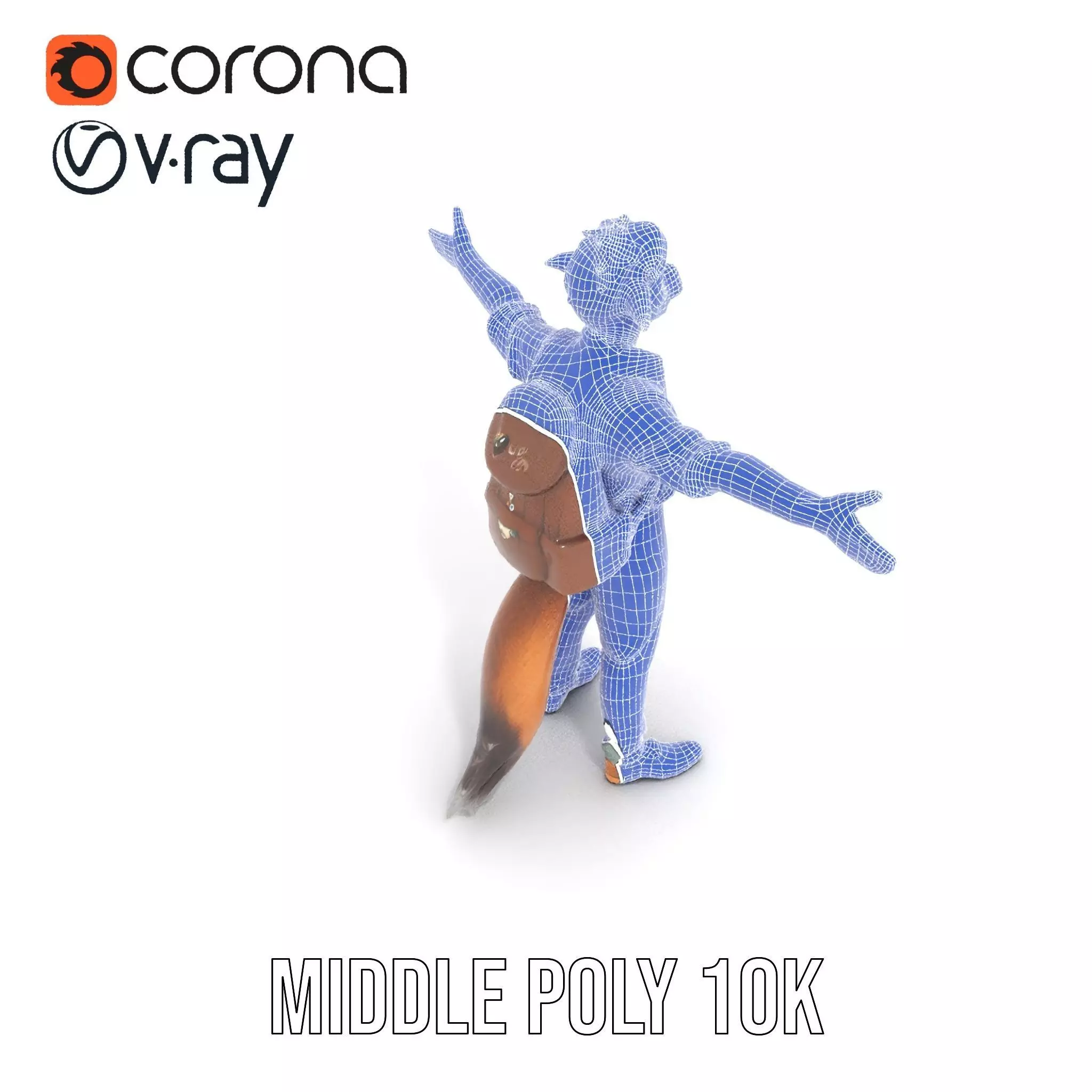 Fantasy Character Model Pack Stylized Anthropomorphic Creature Low-poly 3D model_26