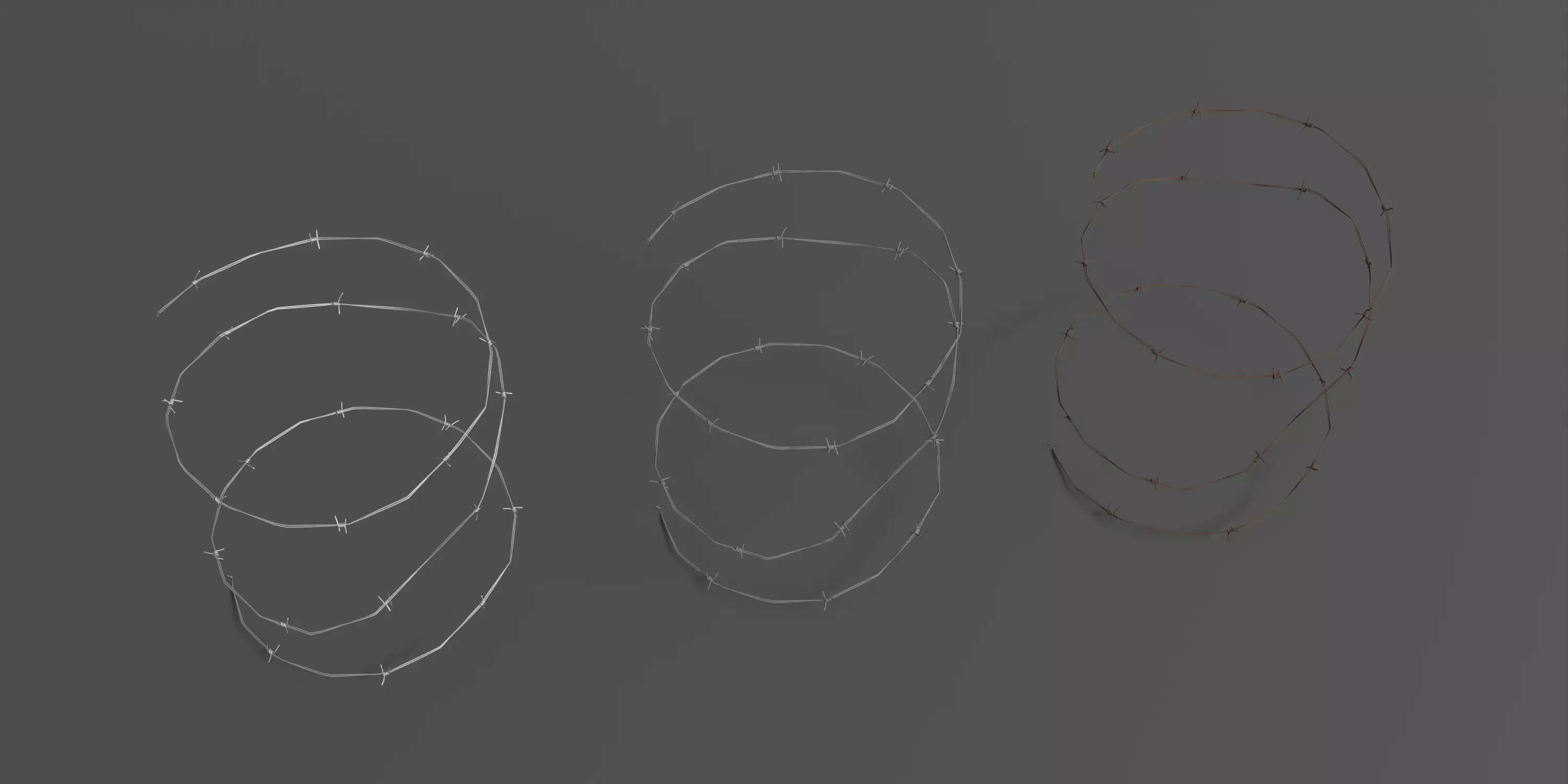 Barbed Wire Low-poly 3D model_15