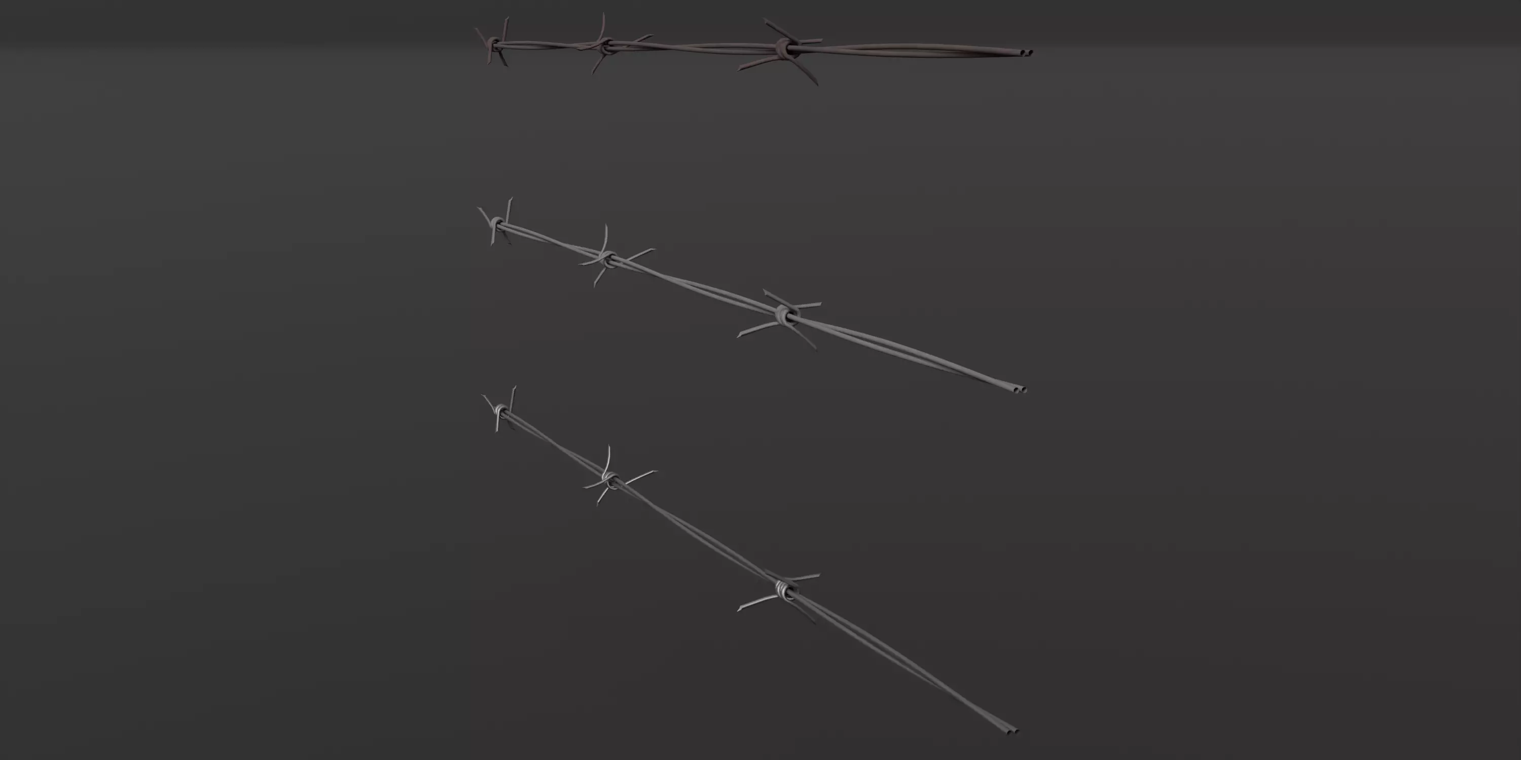 Barbed Wire Low-poly 3D model_3
