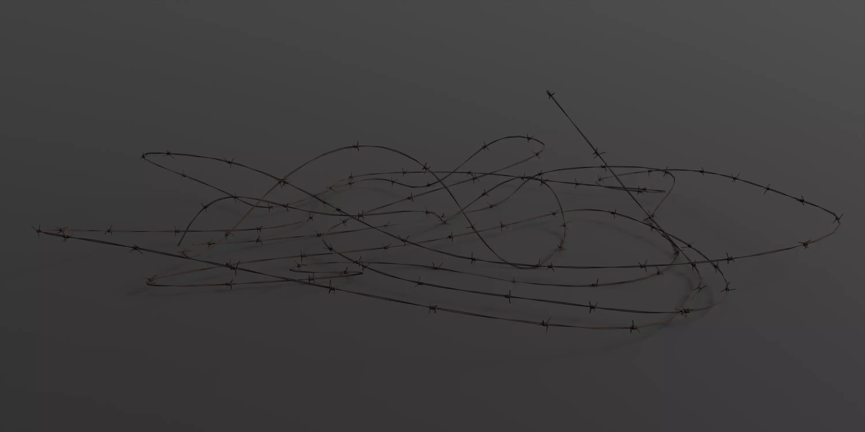 Barbed Wire Low-poly 3D model_9