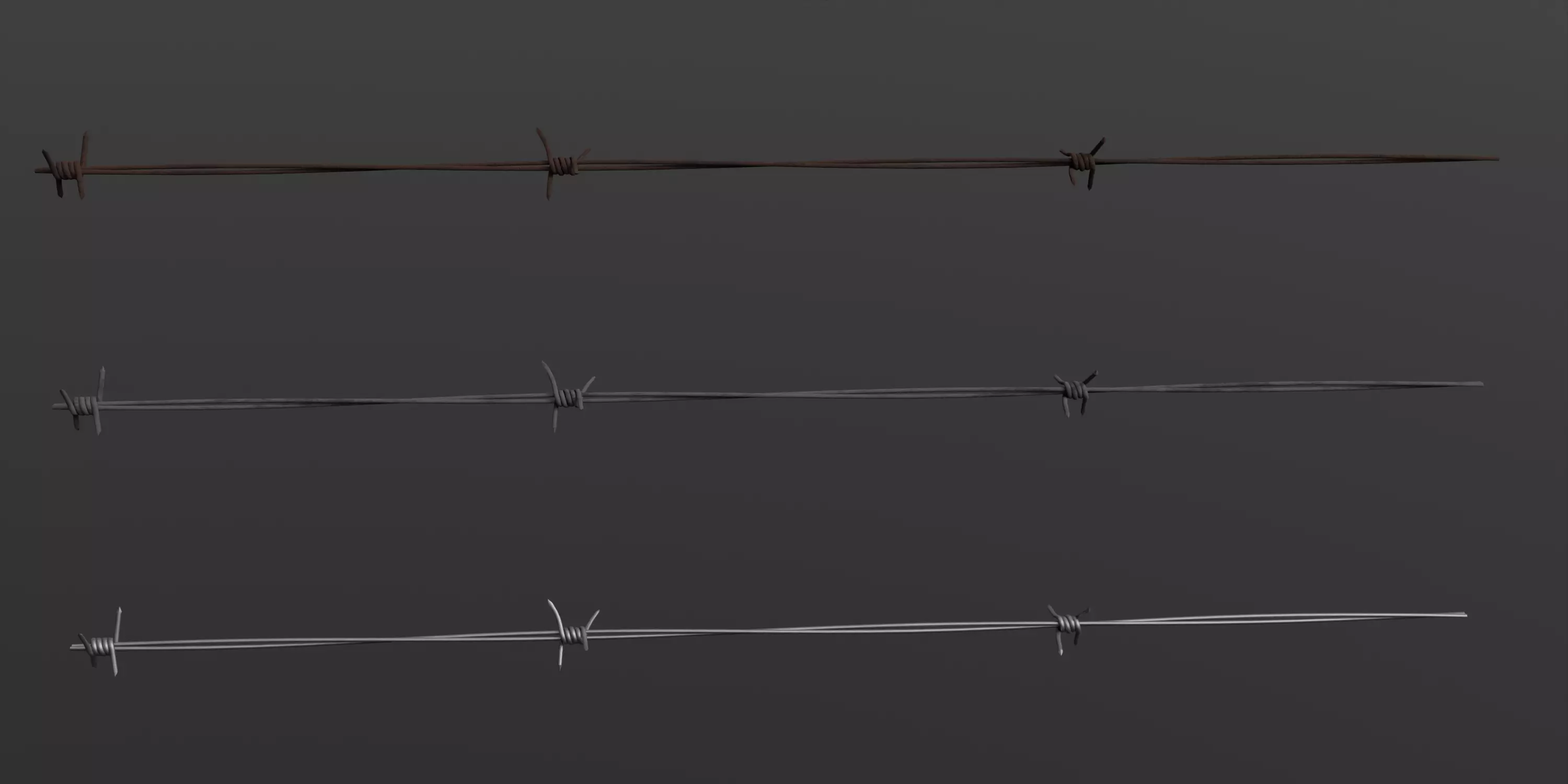 Barbed Wire Low-poly 3D model_2