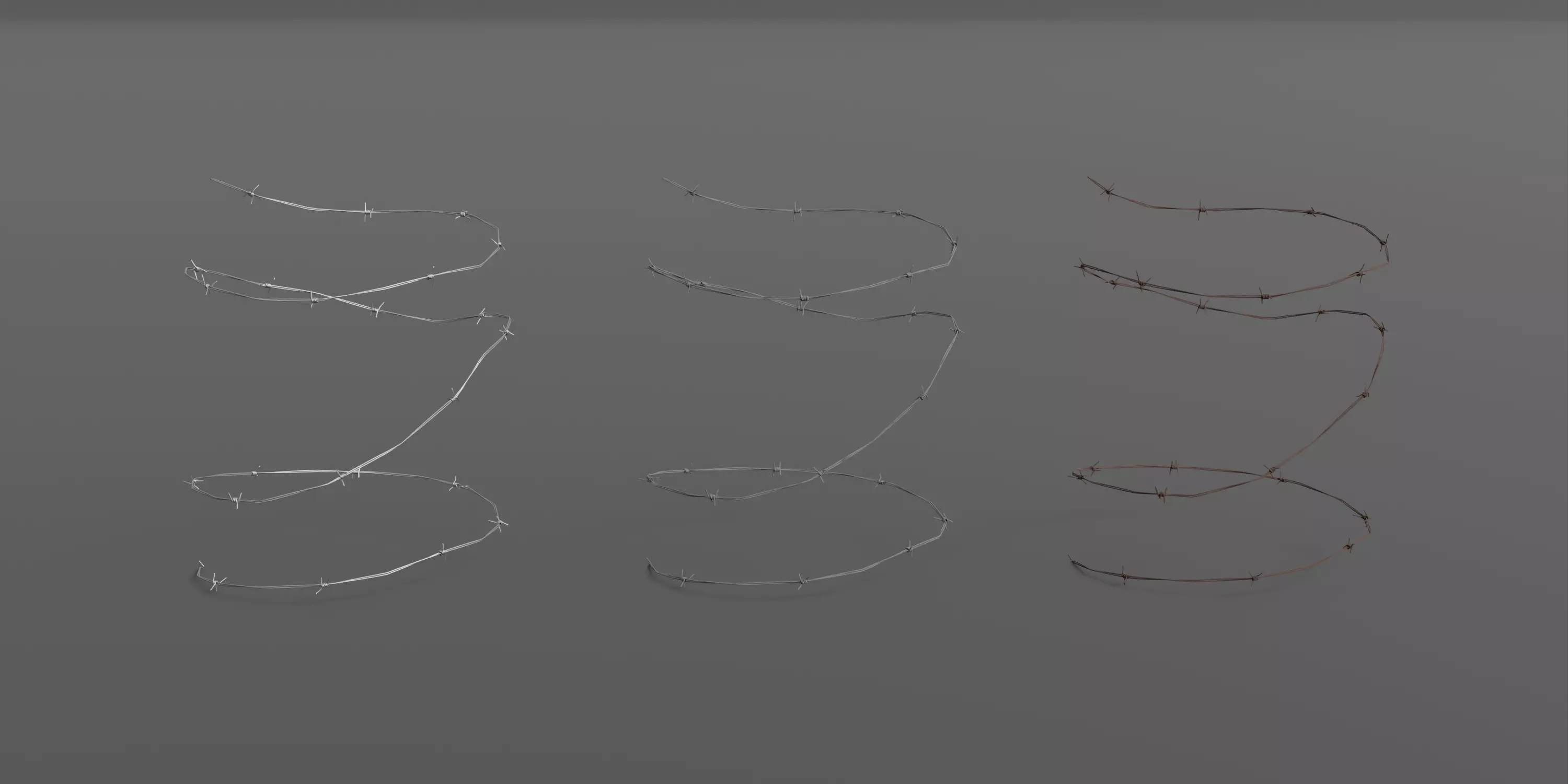 Barbed Wire Low-poly 3D model_14