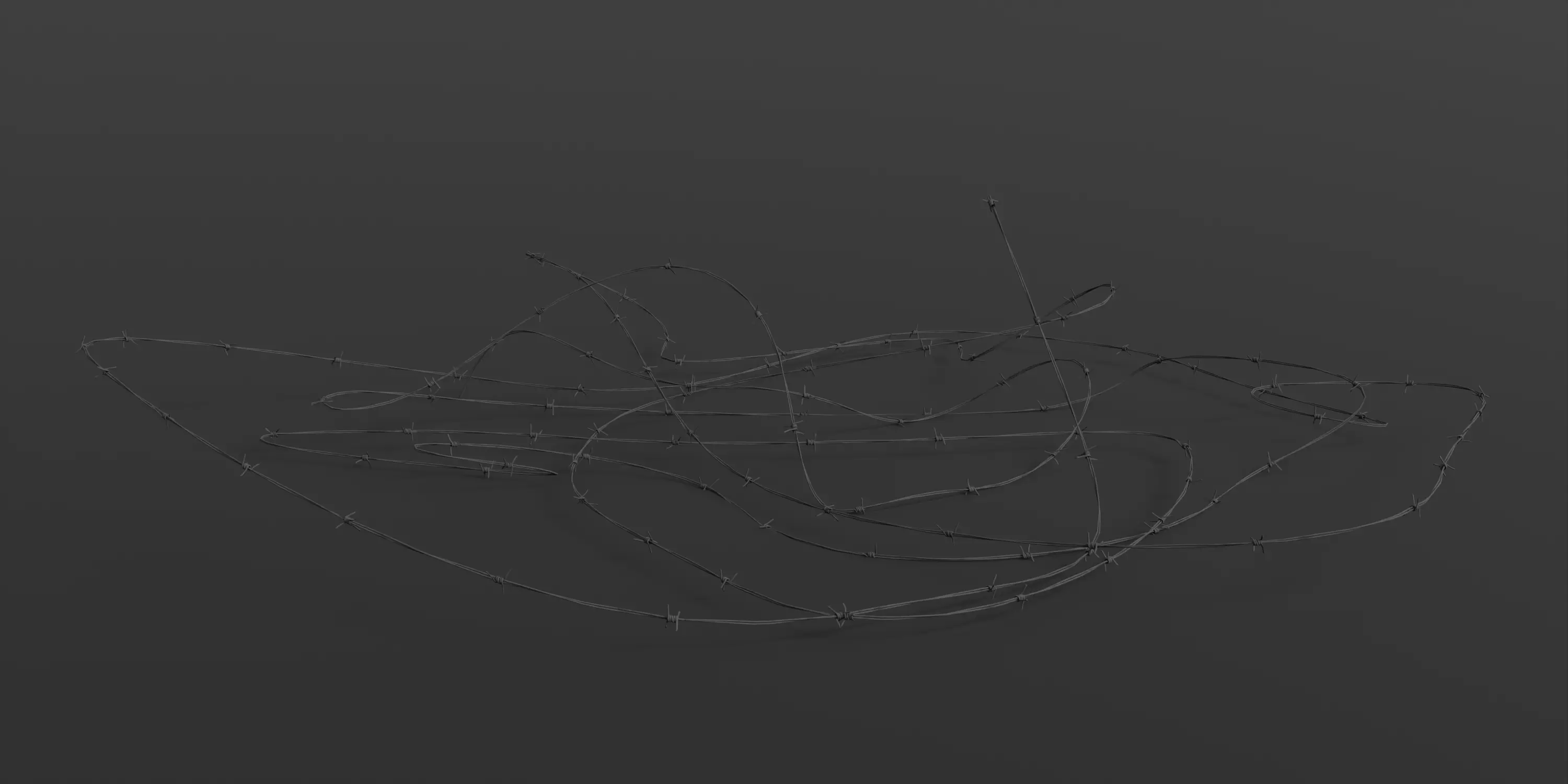 Barbed Wire Low-poly 3D model_7