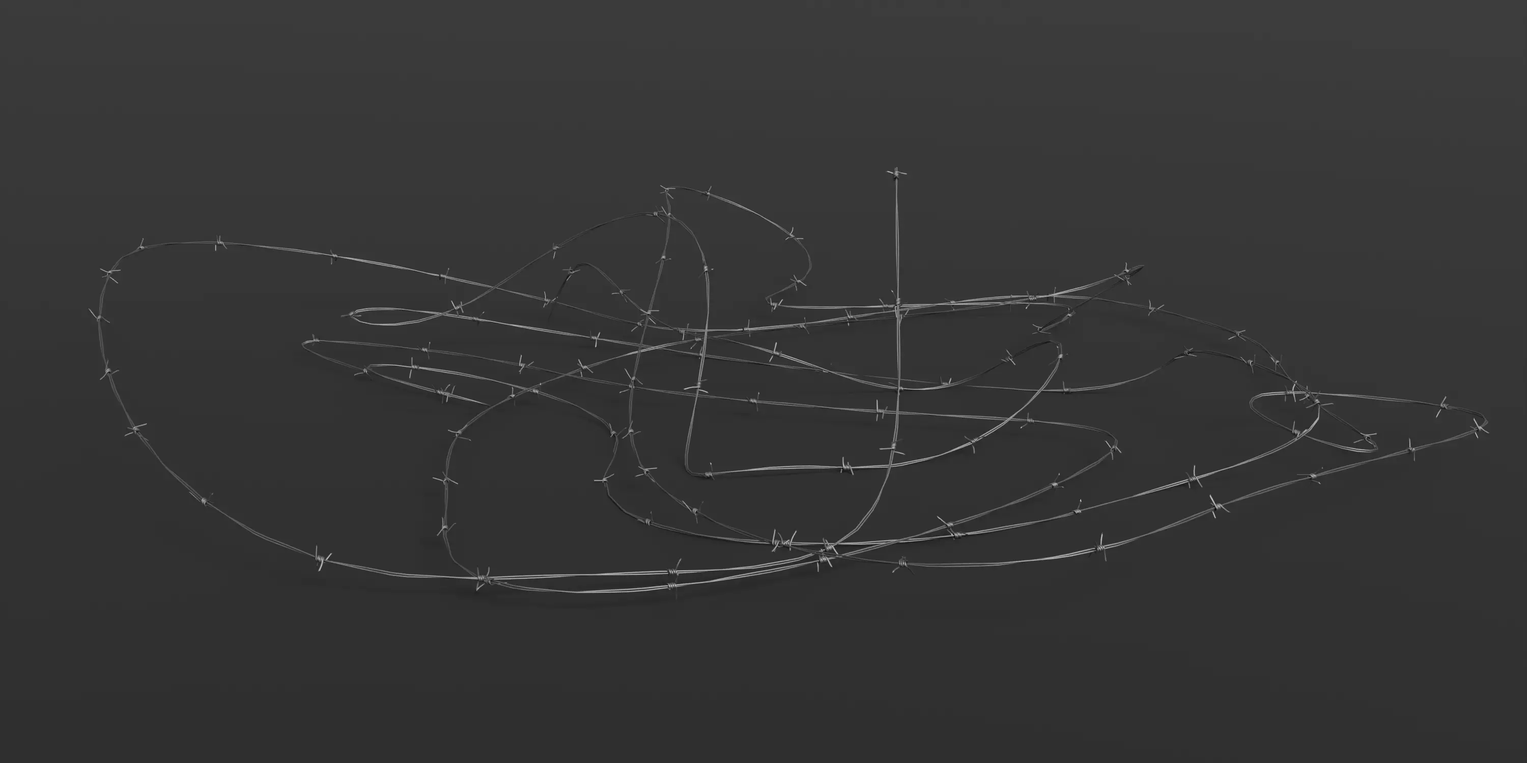 Barbed Wire Low-poly 3D model_8