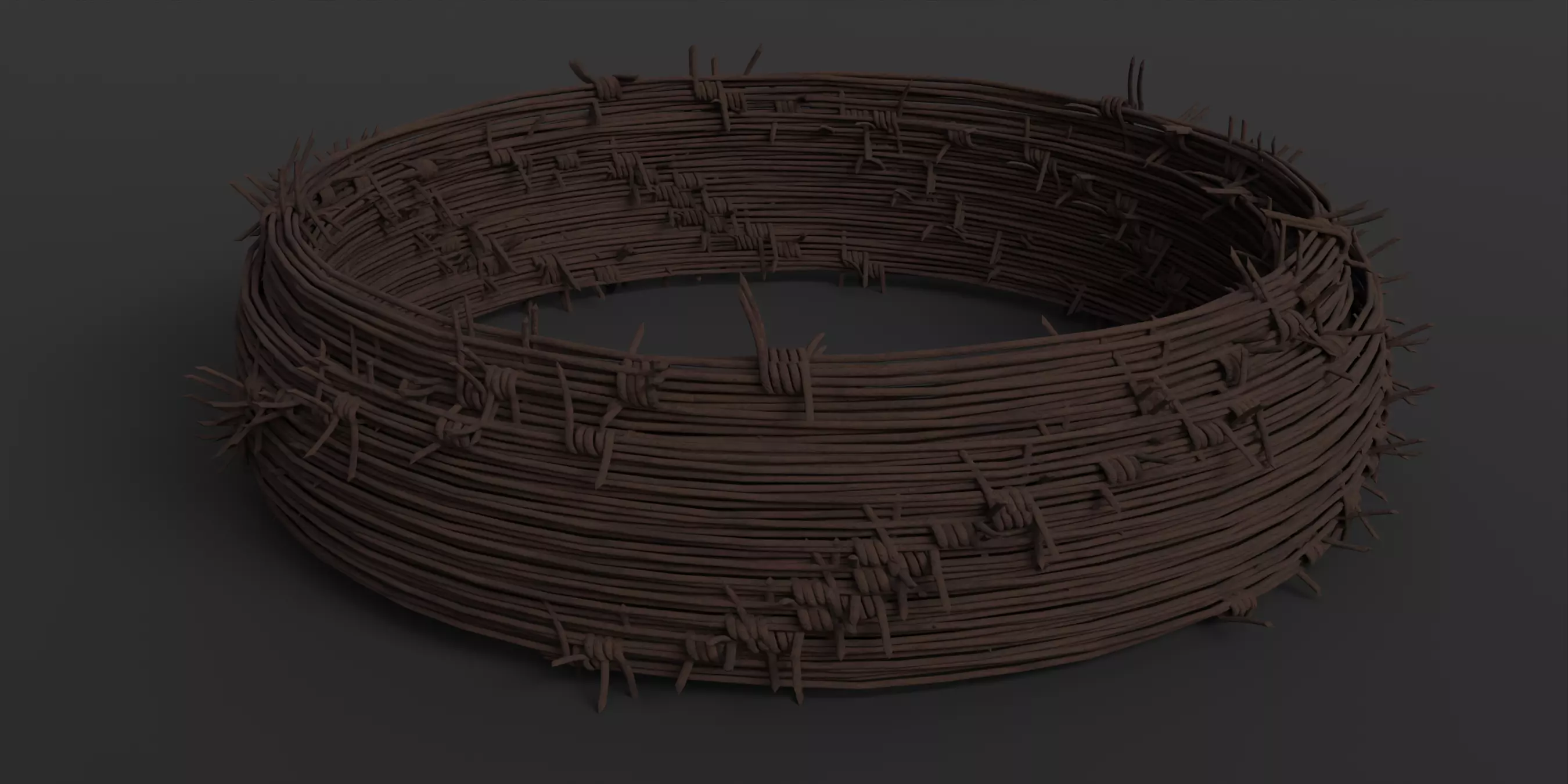 Barbed Wire Low-poly 3D model_6