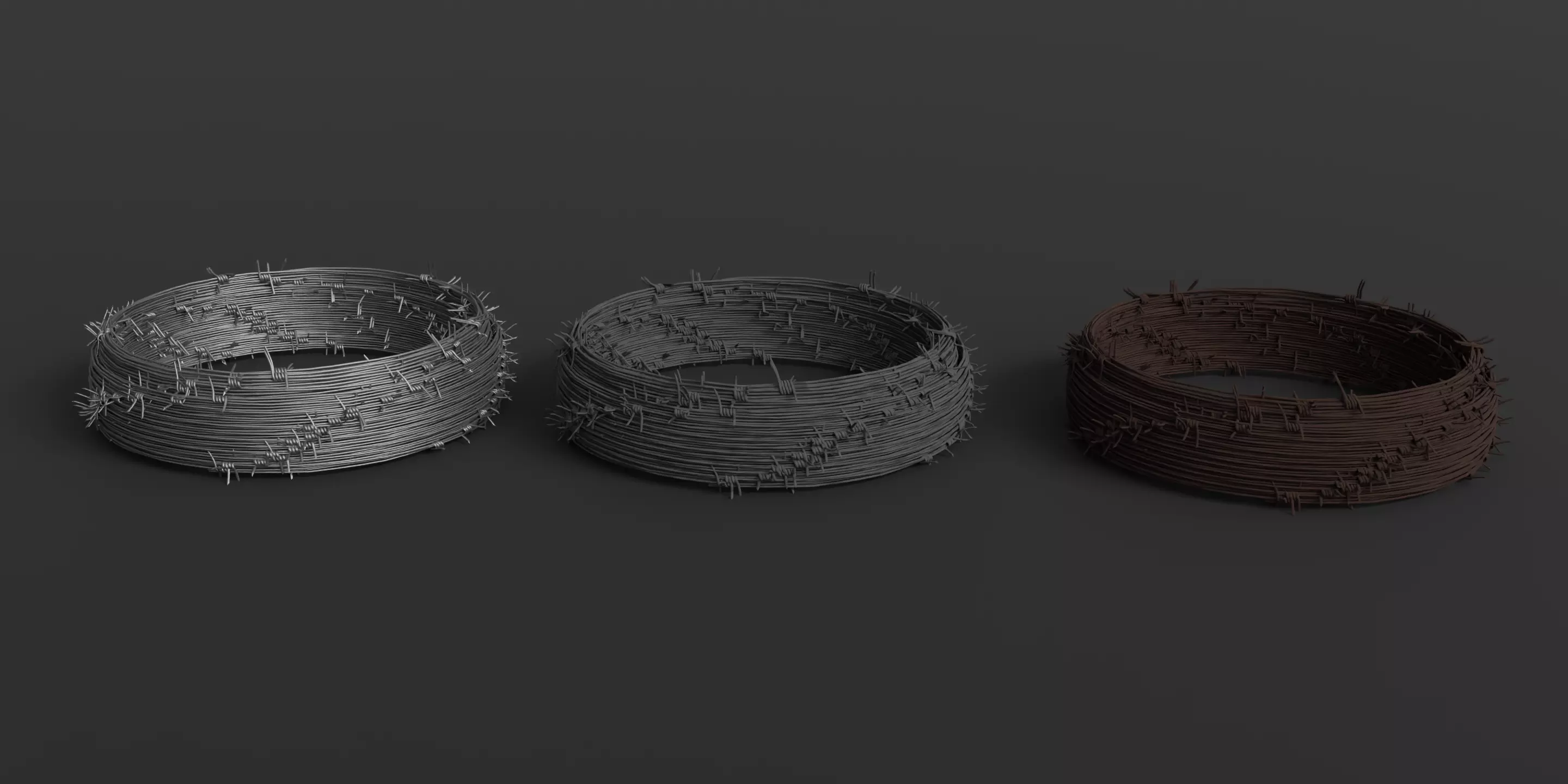 Barbed Wire Low-poly 3D model_10