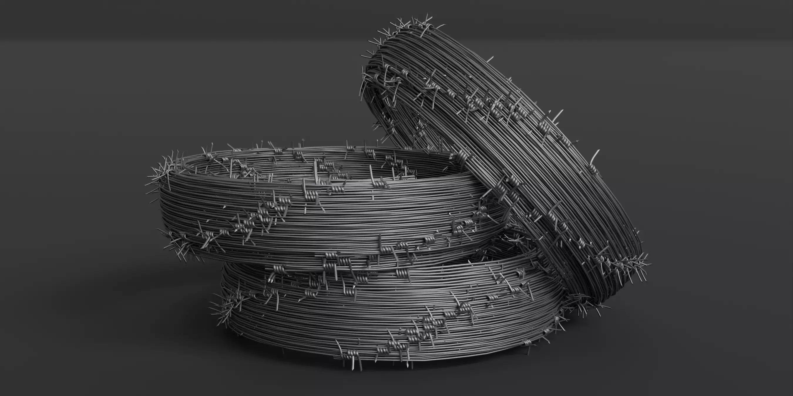 Barbed Wire Low-poly 3D model_12