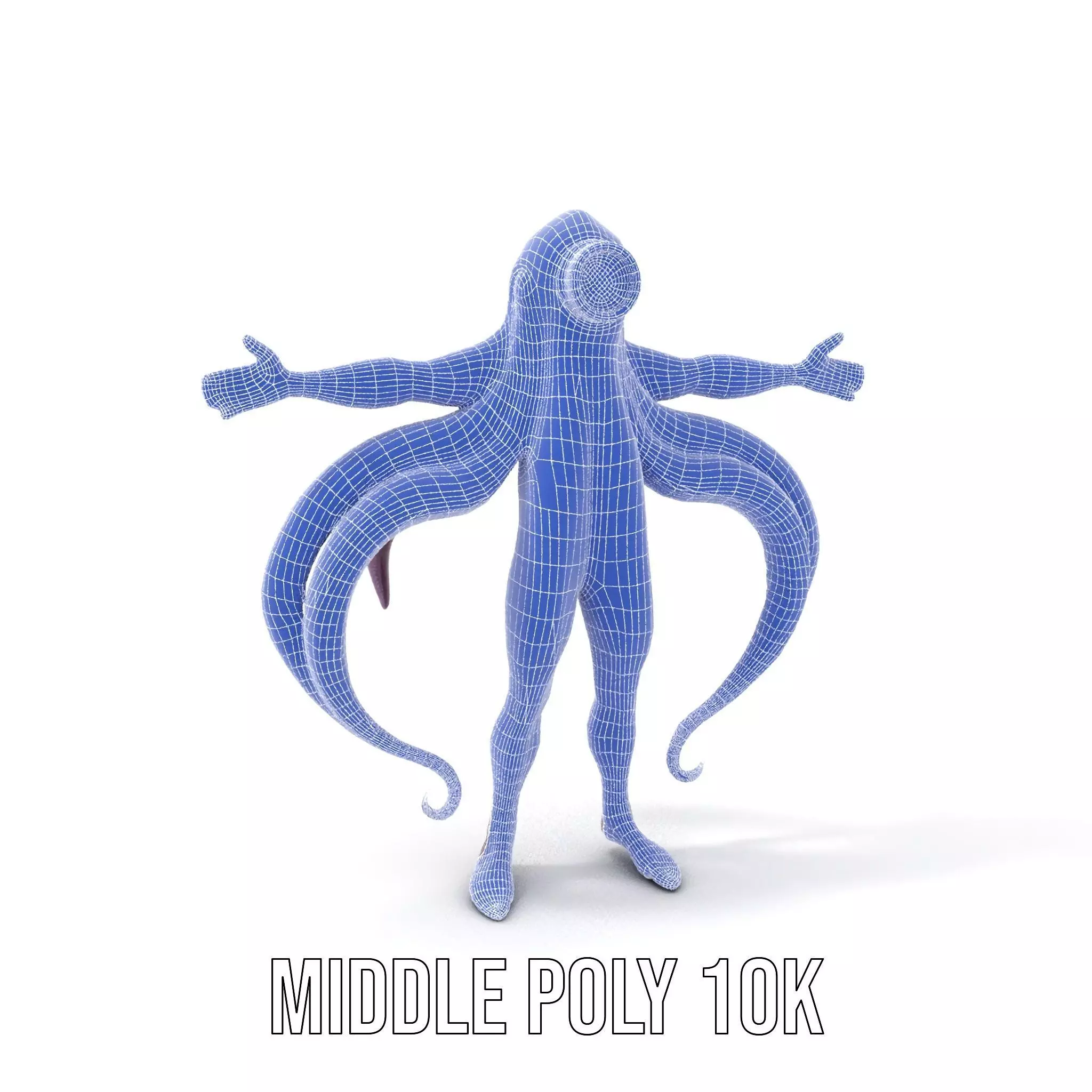 Cyclops Octopus Humanoid Creature Model Pack Low-poly 3D model_21