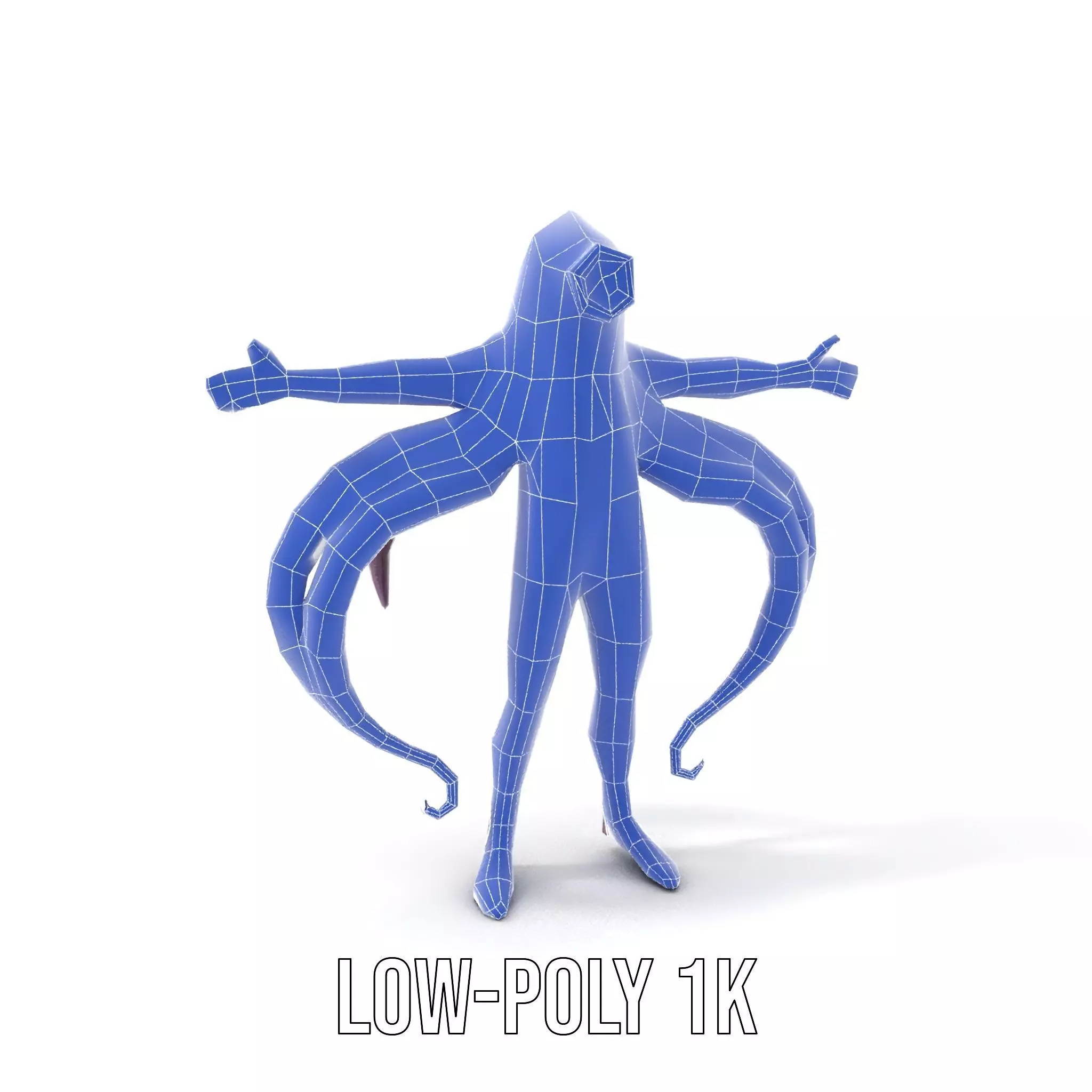 Cyclops Octopus Humanoid Creature Model Pack Low-poly 3D model_19