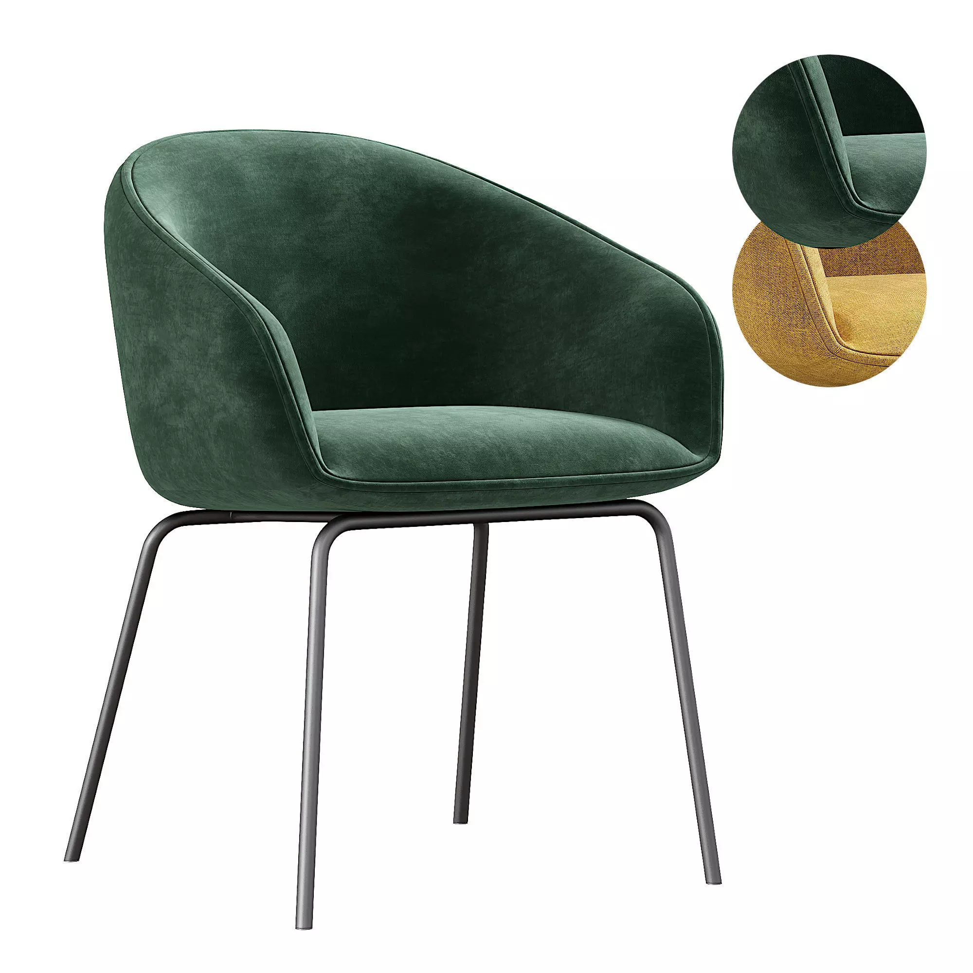 SIEN DINING CHAIR Low-poly 3D model