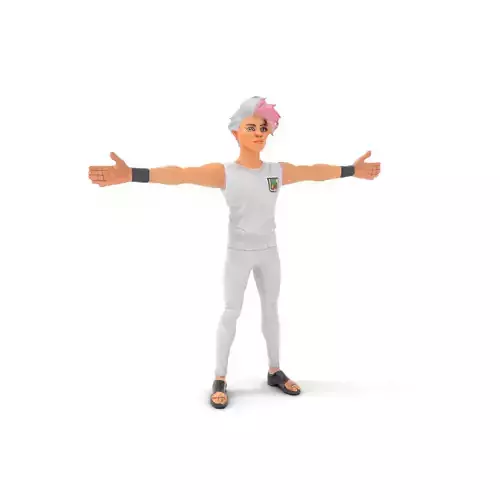 Stylish Character Model Pack with Detailed Textures Low-poly 3D model