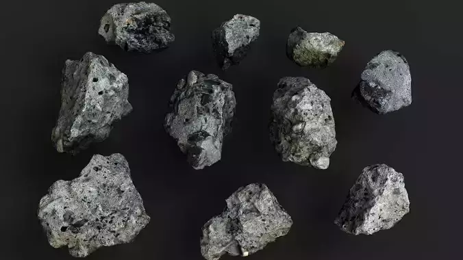 concrete debris scatter detail PBR photogrammetry