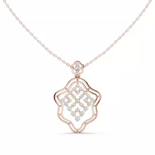 Round Cut Diamond Pendant Women Necklace 3dm STL Video