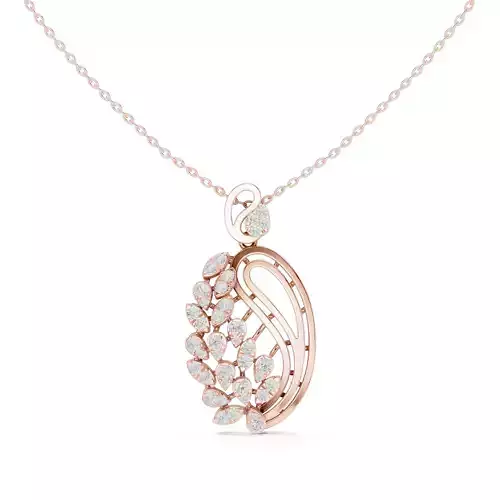 Round Cut Diamond Pendant Women Necklace 3dm STL Video