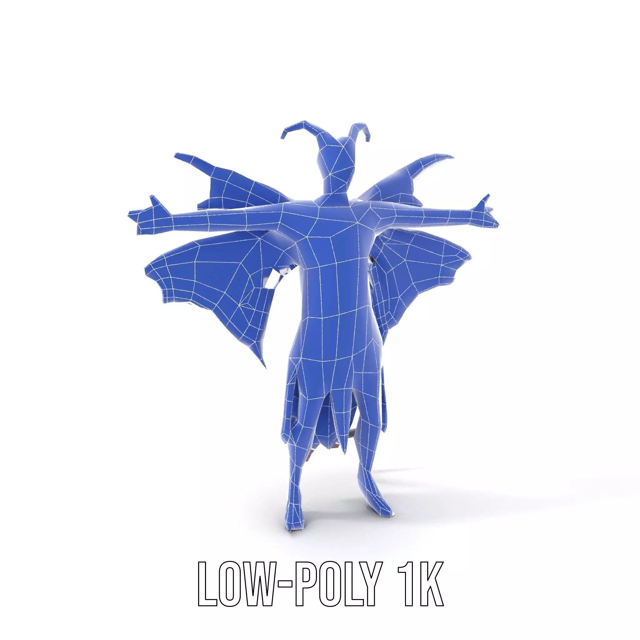 Demonic Creature Model Pack with Wings and Horns Low-poly 3D model_12