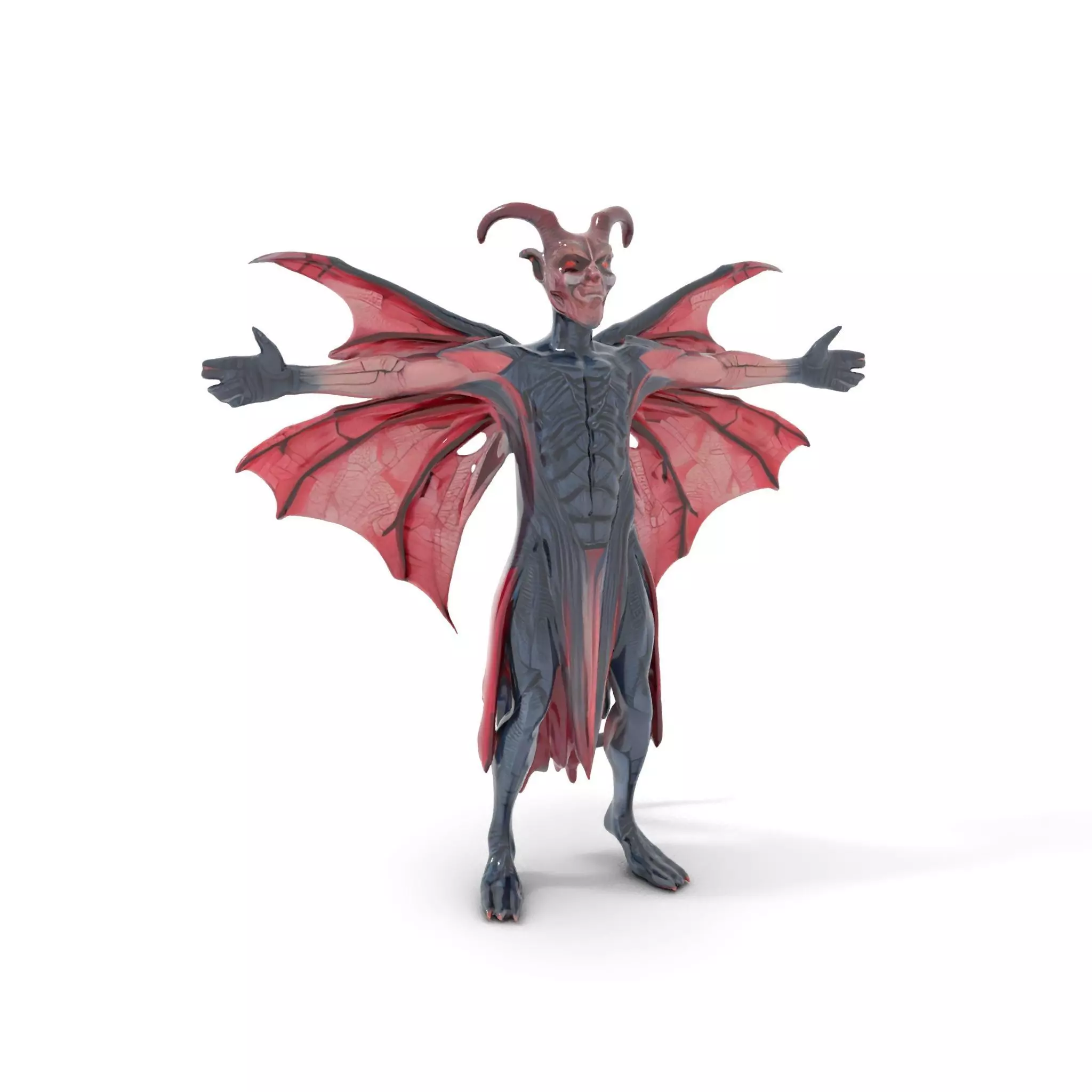 Demonic Creature Model Pack with Wings and Horns Low-poly 3D model_0